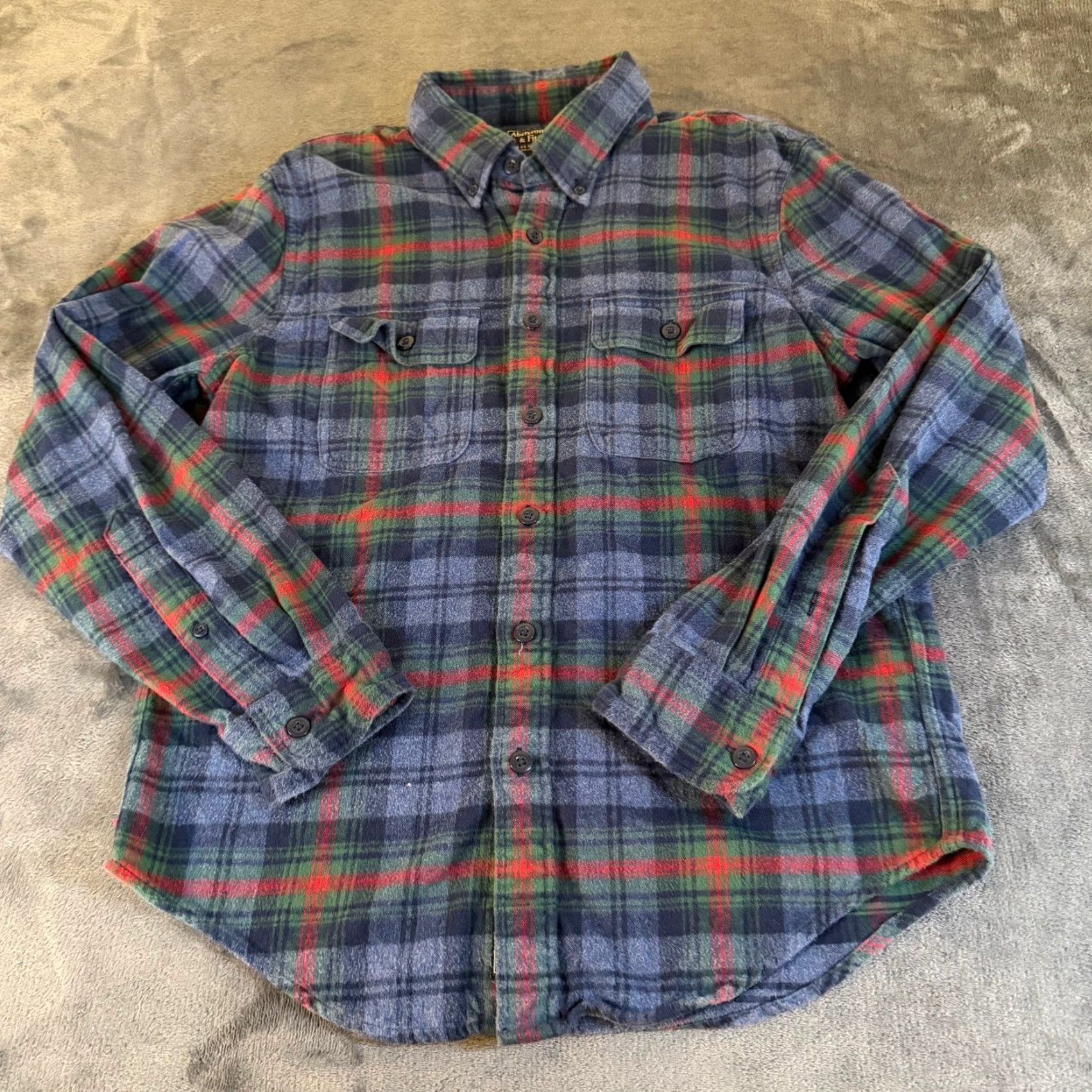 Abercrombie & Fitch Abercrombie & Fitch Flannel Shirt Button Up Plaid Blue Green Red Mens Small Size US S / EU 44-46 / 1 - 3 Thumbnail