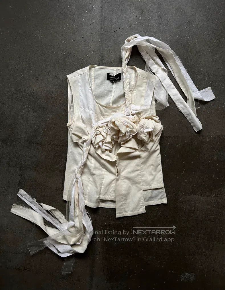Comme des Garcons Comme des Garcons Tailored Floral Fringe Vest Size M / US 6-8 / IT 42-44 - 3 Thumbnail
