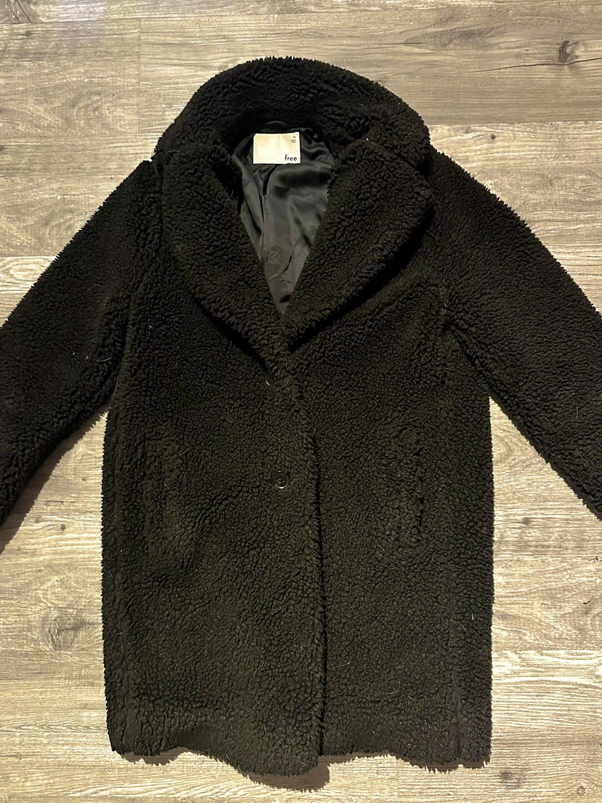 Aritzia Wilfred Free Aritzia Long Teddy Jacket in Black Size XS / US 0-2 / IT 36-38 - 2 Thumbnail
