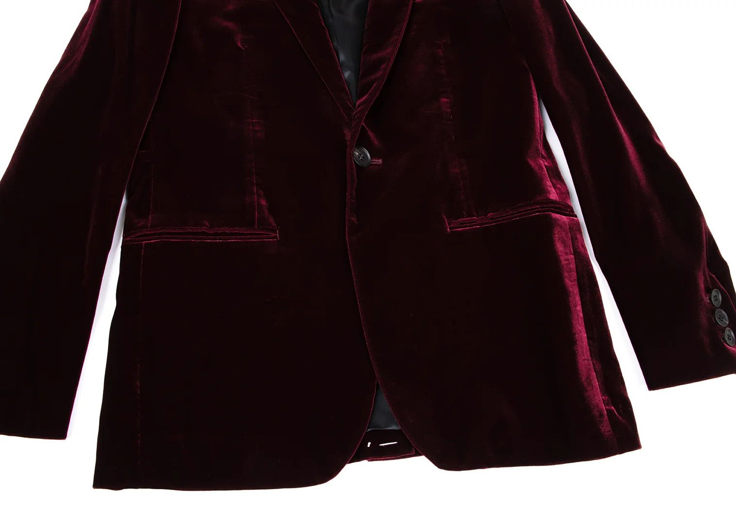 Jean Paul Gaultier Velvet Shawl Collar Jacket in Burdy Size 48 Size US M / EU 48-50 / 2 - 8 Thumbnail