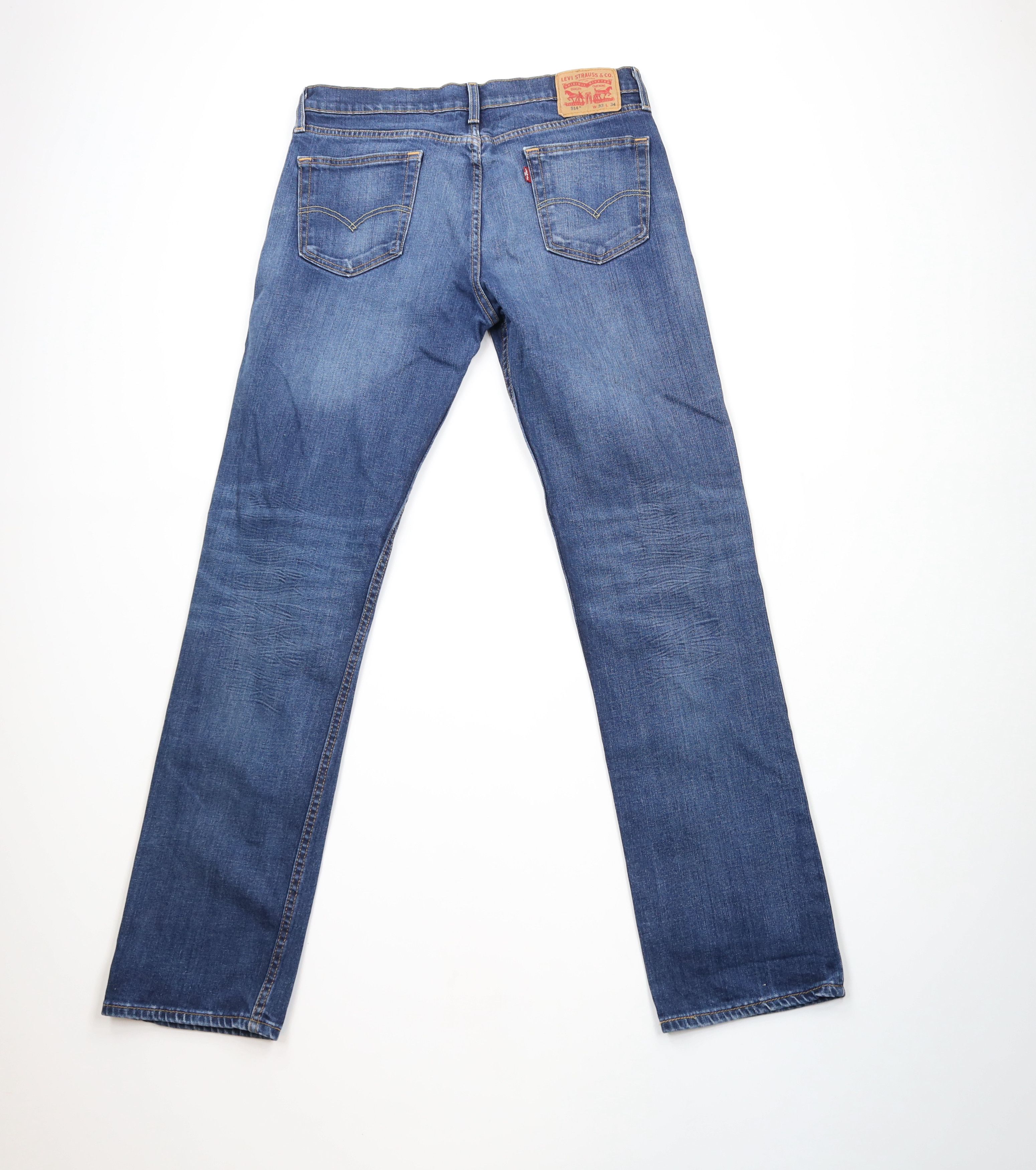 Levi's × Vintage Vintage Y2K Levis 514 Stretch Straight Leg Denim Jeans Blue Size US 33 - 8 Thumbnail