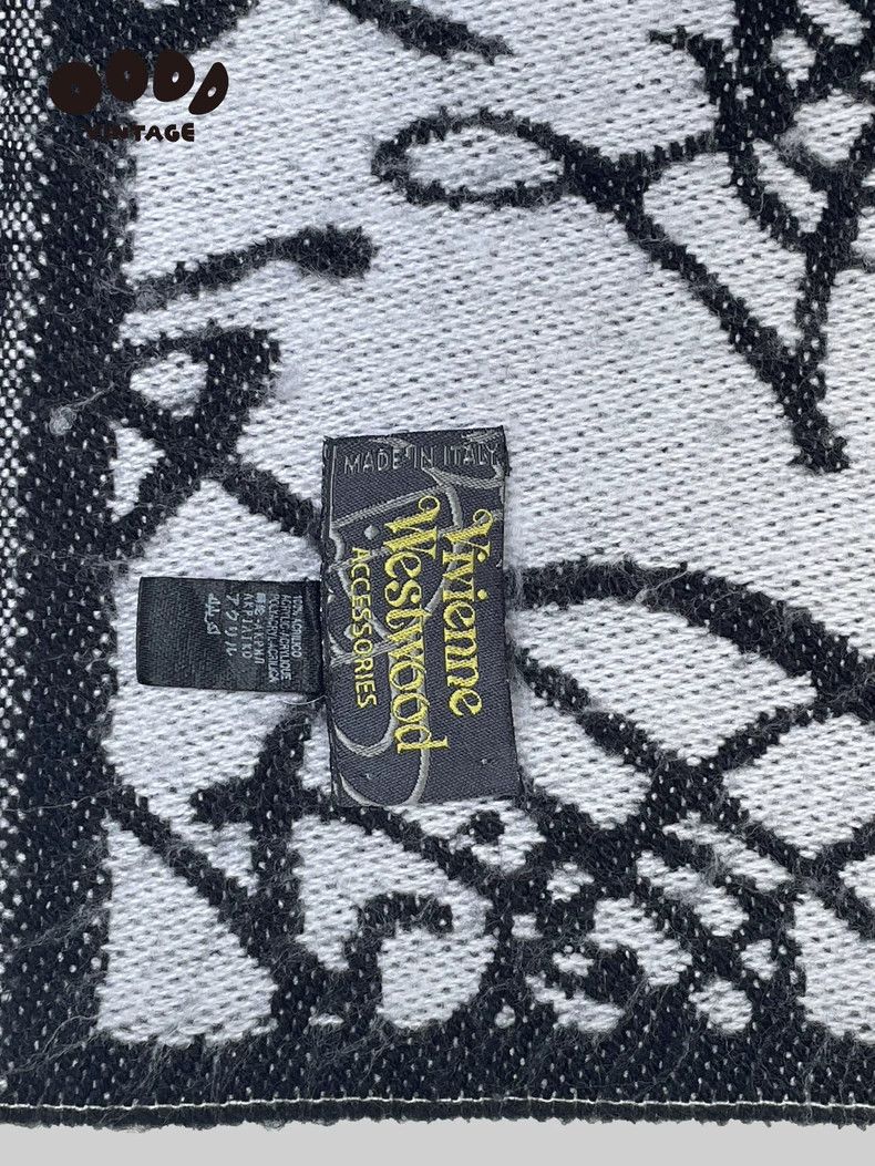 Vivienne Westwood Vivienne Westwood A Saturn scarf with black and white doub Size ONE SIZE - 9 Thumbnail