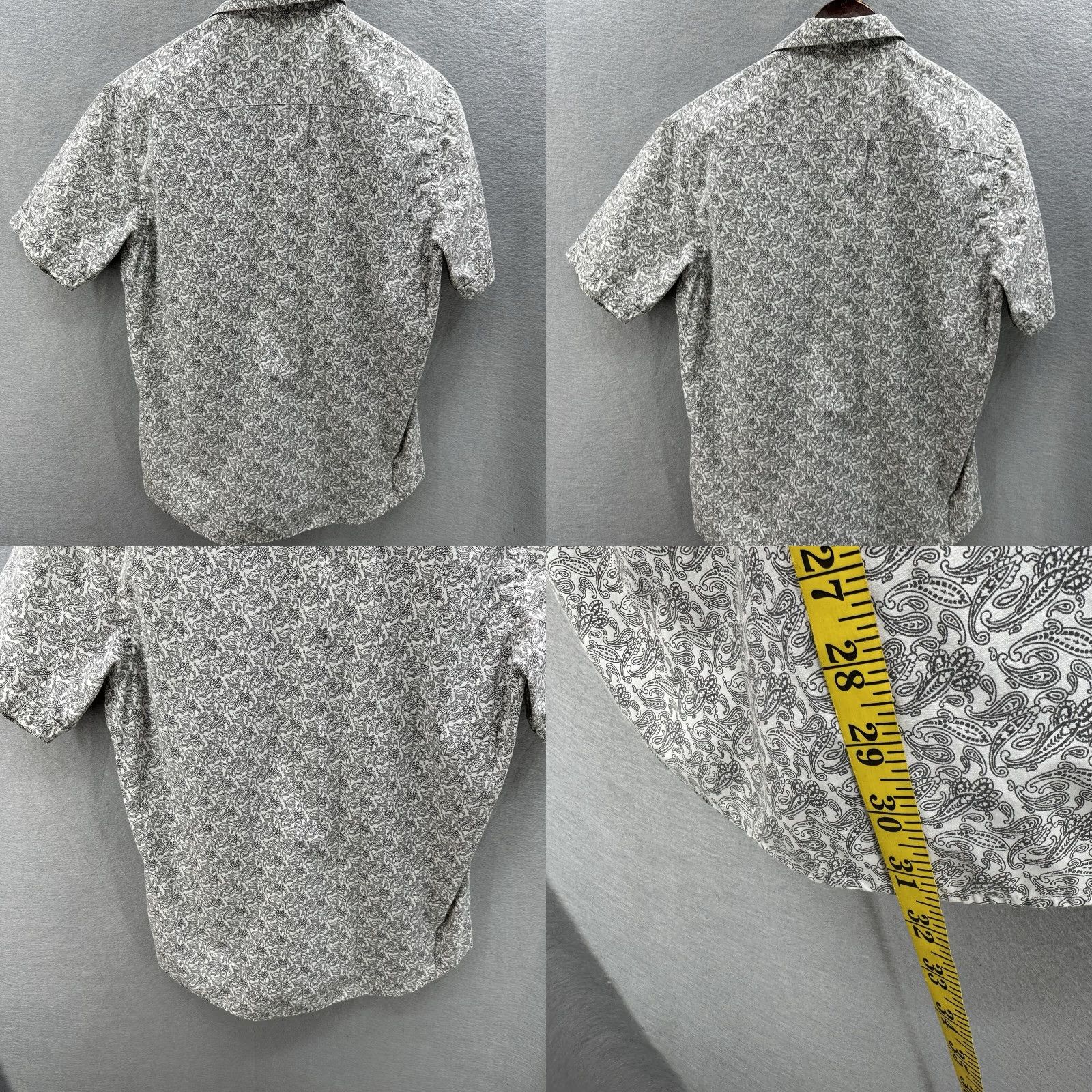 Bark Dukes Bark American Sportswear Shirt Mens M Gray Floral Paisley Preppy Button-Up Collared Short Sleeve Vintage Casual Formal Party/Cocktail 90s? Size US M / EU 48-50 / 2 - 8 Thumbnail