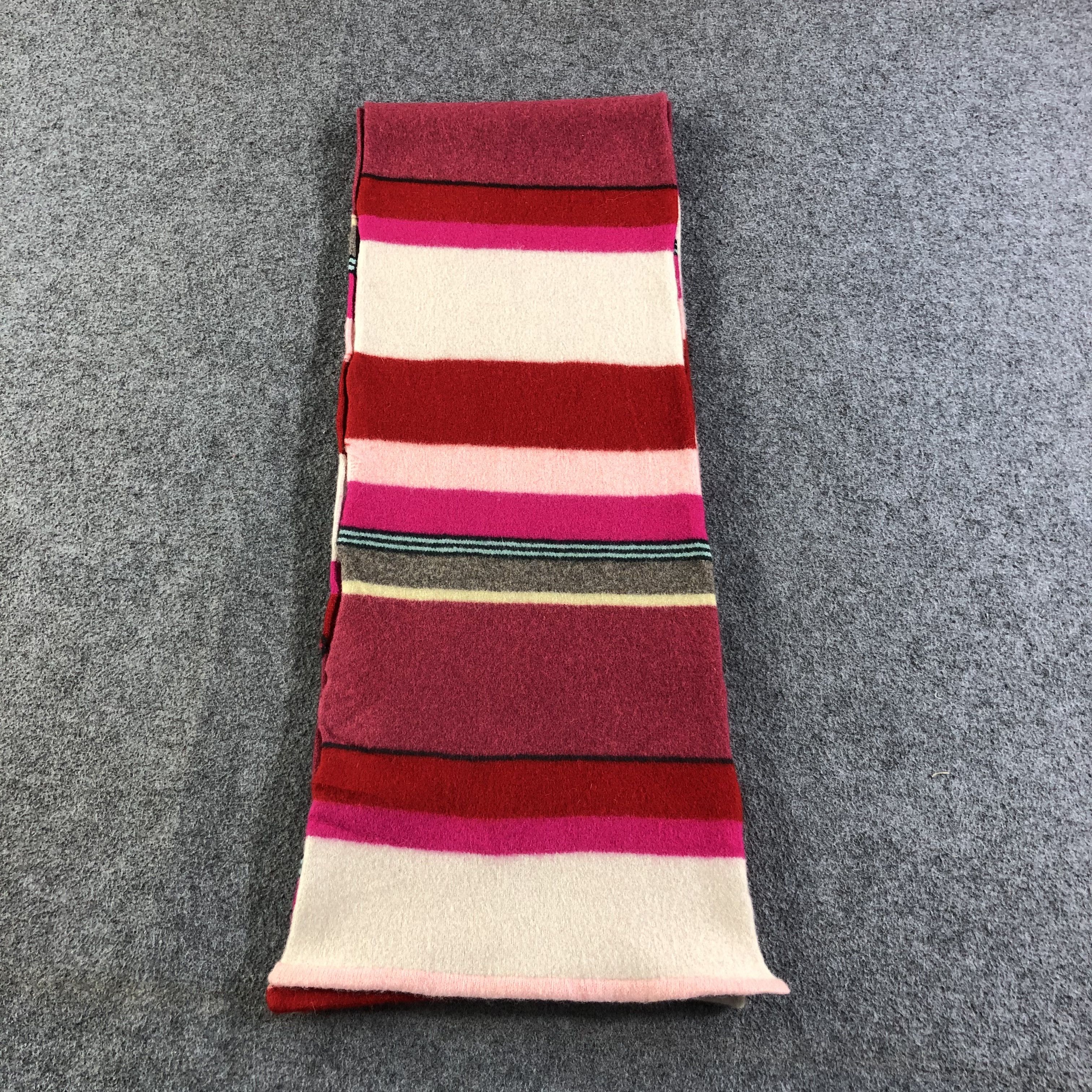 Vintage Jo Gordon Striped Long Wool Scarf Muffler V1295 Size ONE SIZE - 2 Thumbnail