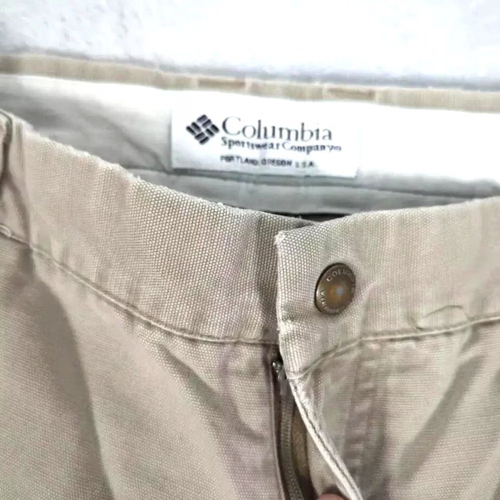Vintage Columbia Pants Mens 32x29 Khaki ROC Fossil Zip Pockets Straight Rugged Utility Size US 32 / EU 48 - 6 Thumbnail
