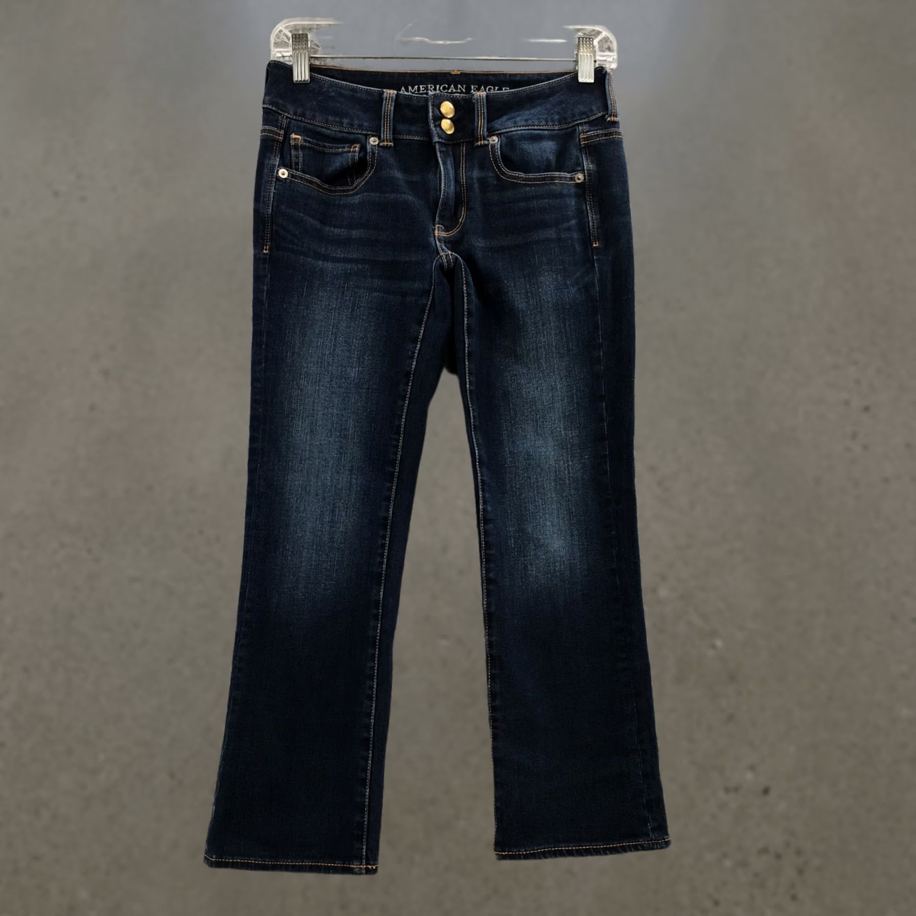 American Eagle Outfitters American Eagle Outfitters Artist Crop Jeans Womens Regular 2R Blue Denim Size 26" / US 2 / IT 38 - 1 Thumbnail