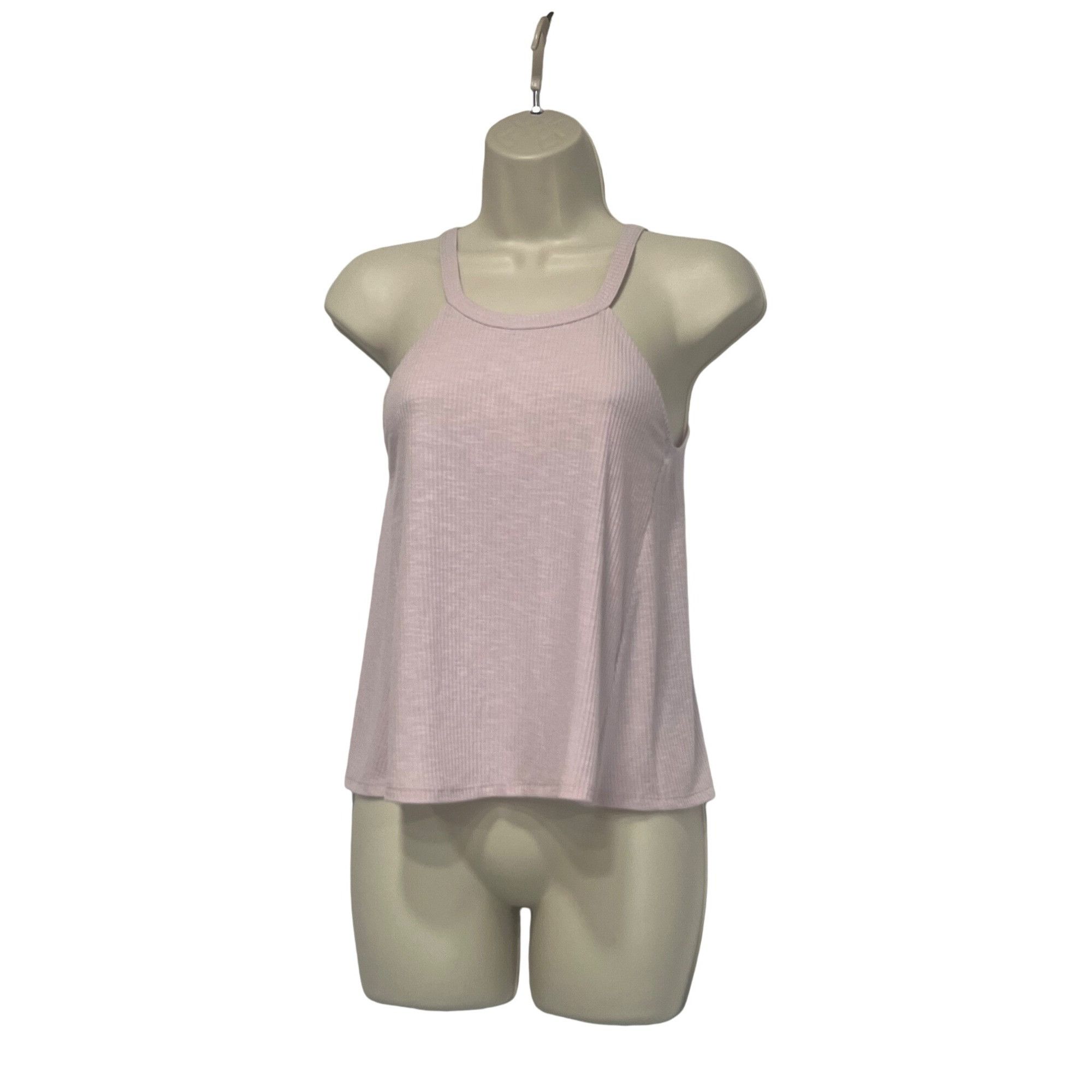 Other Freshman women's Halter Neckline Ribed Swing Tank Top, Lilac Size S / US 4 / IT 40 - 8 Thumbnail