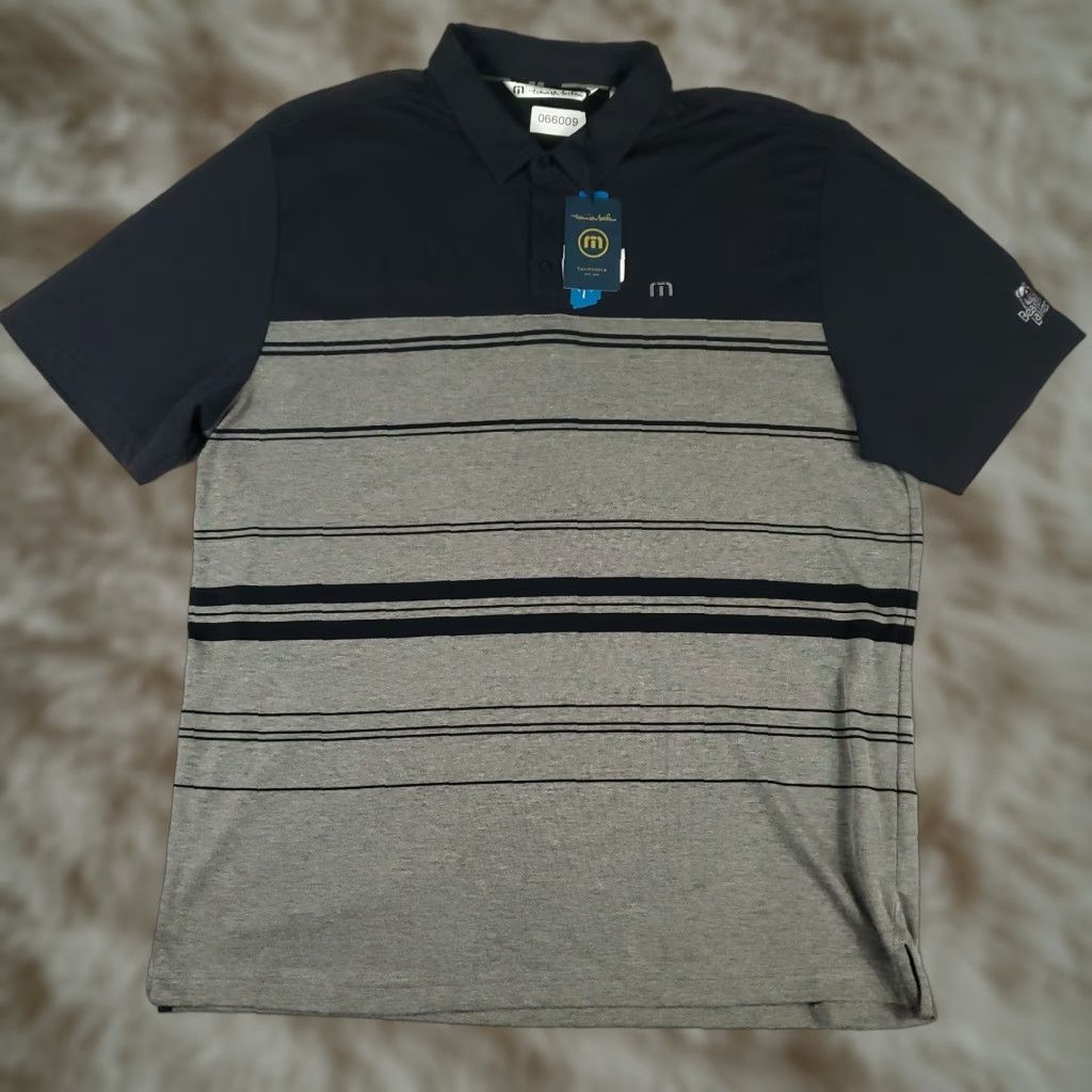 TravisMathew Travis Mathew Polo Shirt Mens 2XL Black Gray Golf Casual Short Sleeve Polo Shirt Mens 2XL Black Gray Sports Preppy Modern Size US XXL / EU 58 / 5 - 1 Thumbnail