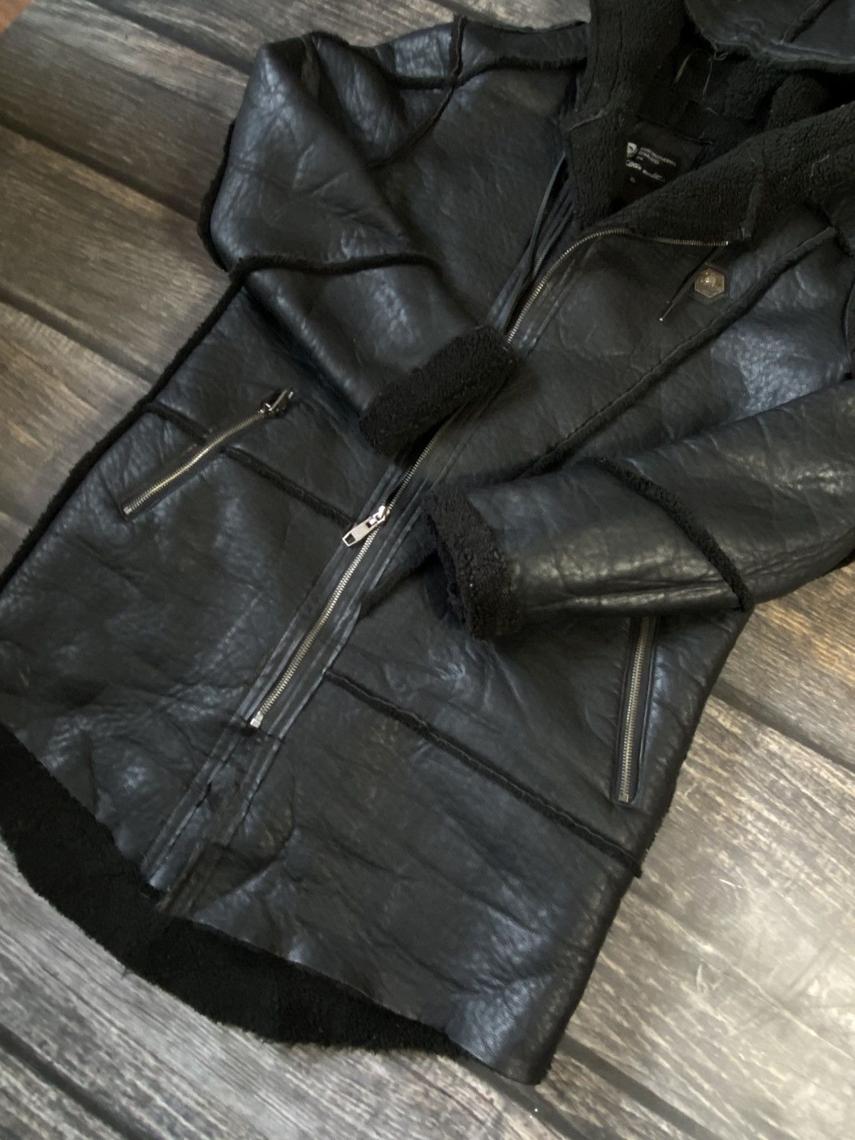 Diesel Diesel Asymmetrical Zip Leather Coat Jacket Size US XL / EU 56 / 4 - 6 Thumbnail