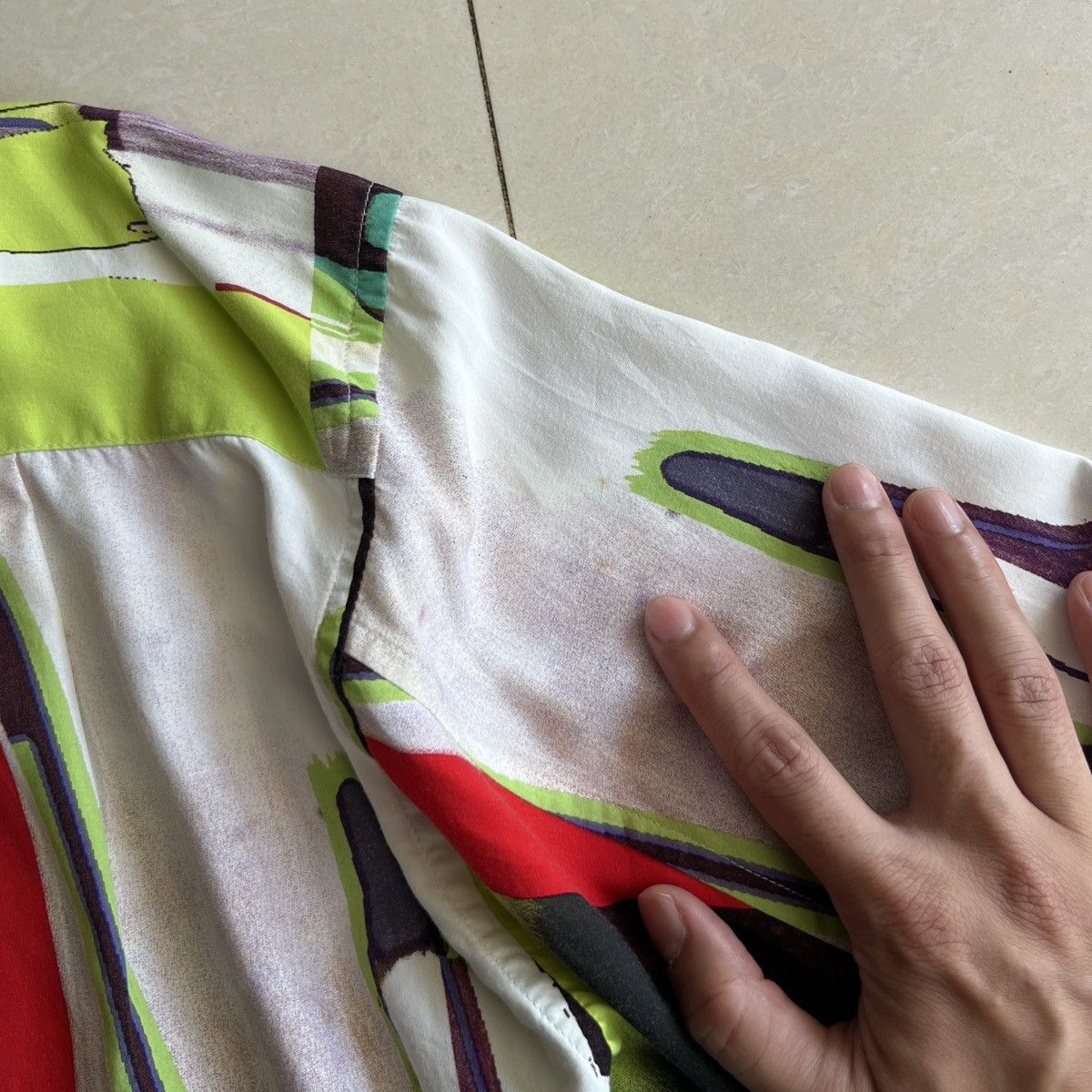 Issey Miyake SS02 Issey Miyake abstract print shirt Size US M / EU 48-50 / 2 - 11 Thumbnail