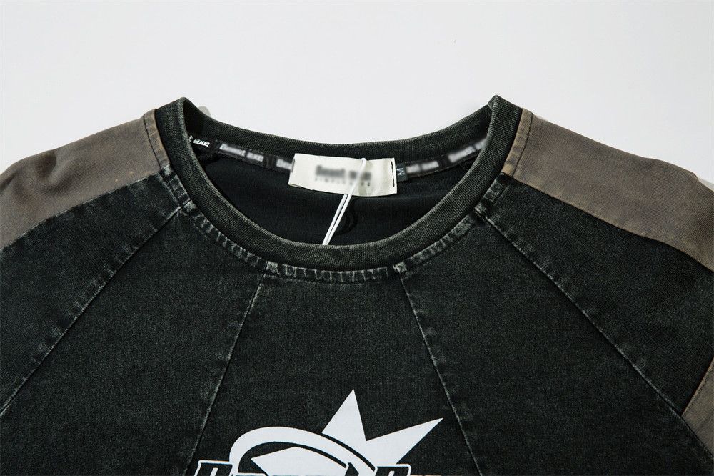 Japanese Brand × Vintage Five-pointed star washed distressed loose tee Size US M / EU 48-50 / 2 - 3 Thumbnail