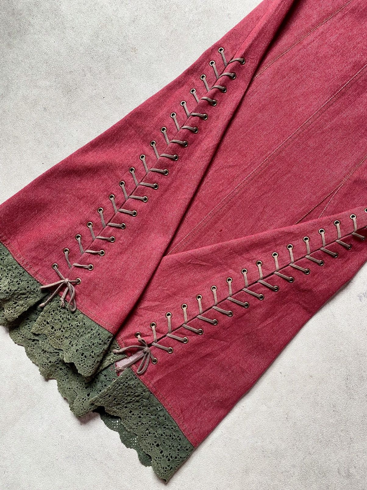 If Six Was Nine Vintage Y2K Betty’s Blue Shinji Abe Burgundy Maxi Skirt Size 28" / US 6 / IT 42 - 9 Thumbnail
