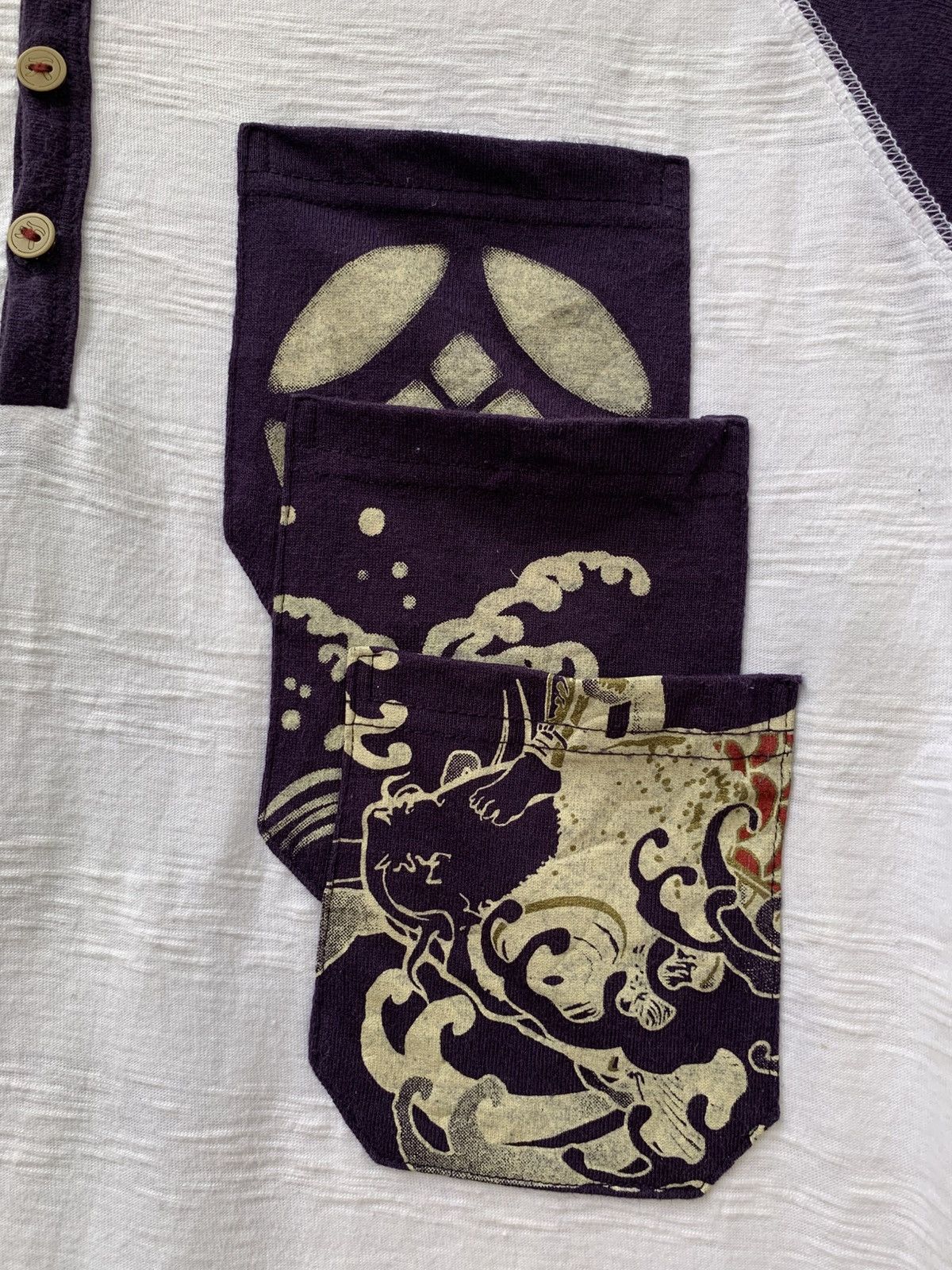 Art Comes First Samurai Riding Koi Fish Three Pocket Sukajan T Shirt Size US M / EU 48-50 / 2 - 9 Thumbnail