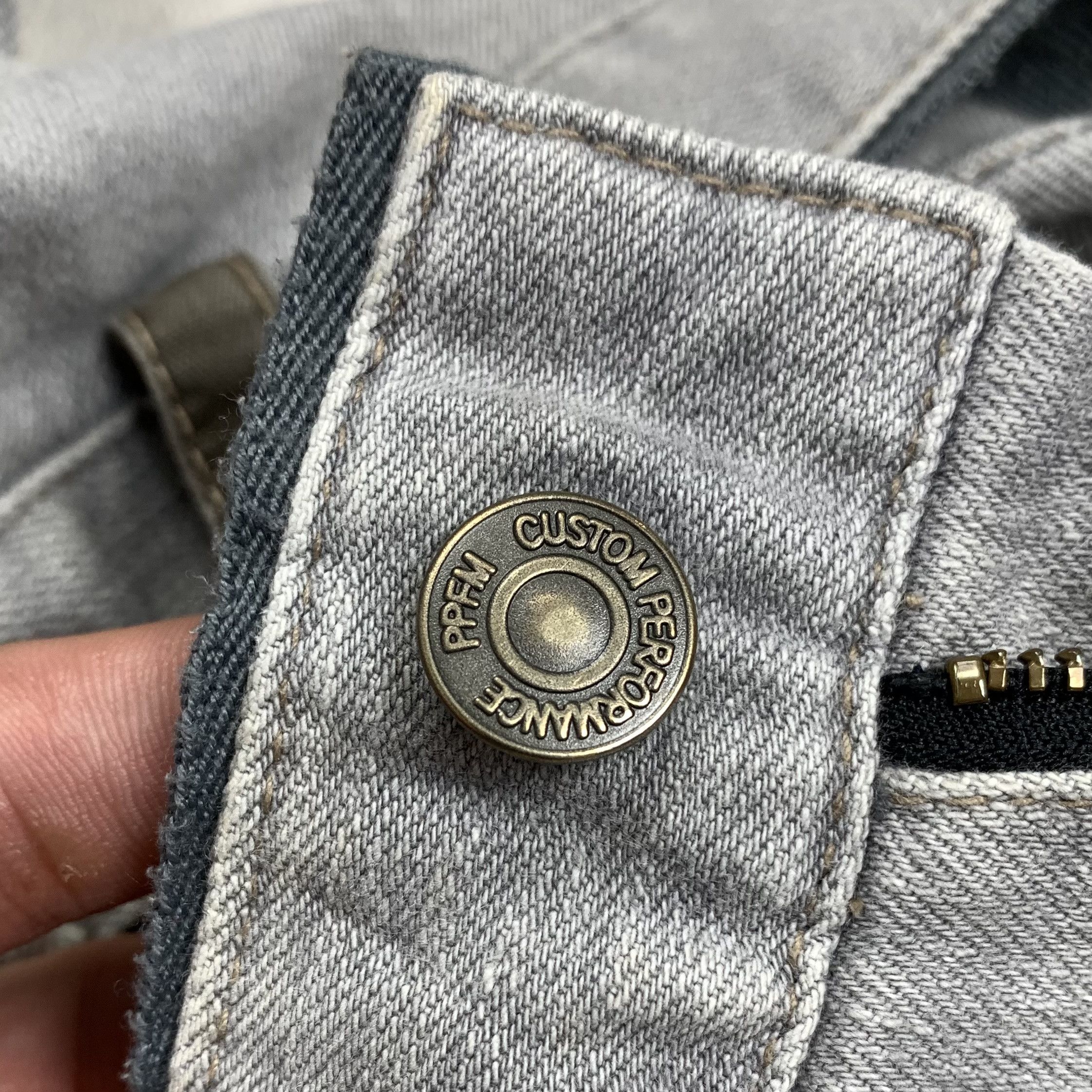PPFM PPFM Multi Zipper Denim Biker Pants Size US 33 - 14 Thumbnail