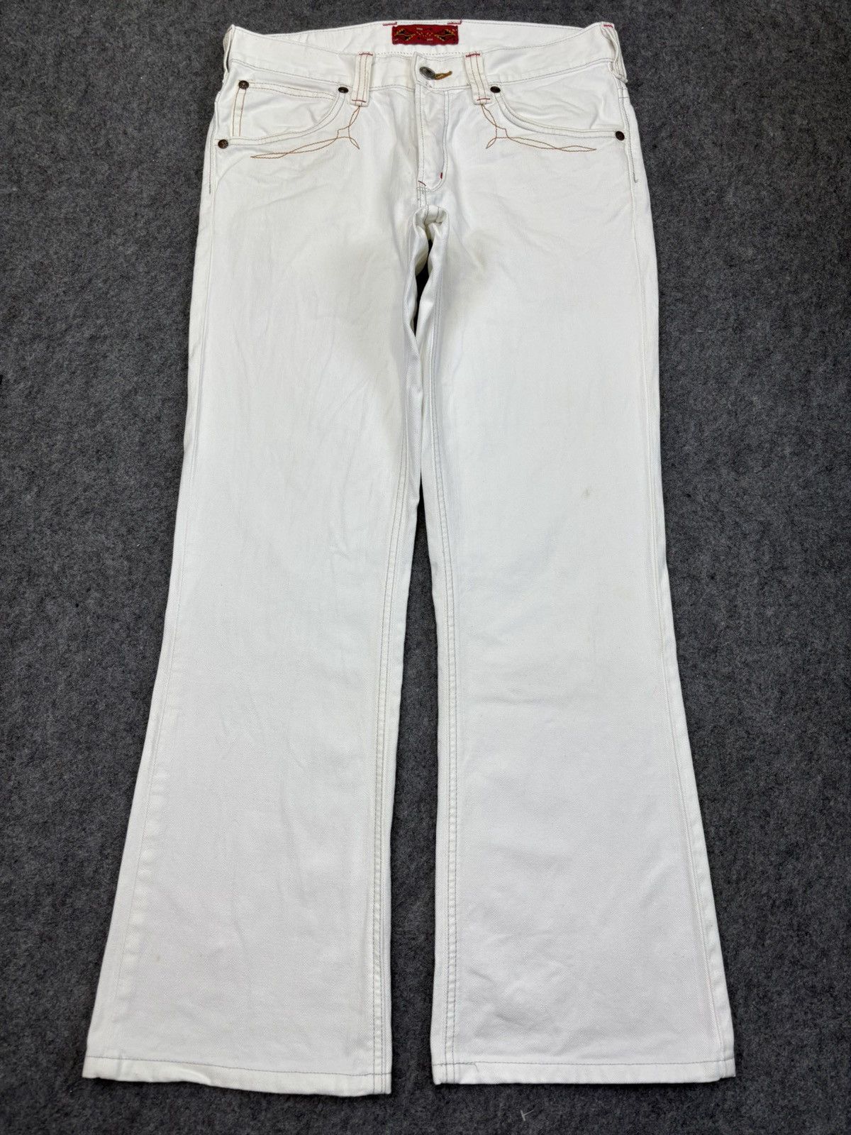 Edwin 💥Flare💥Edwin Navajo Style White Flare Denim F958 Size US 34 / EU 50 - 14 Thumbnail