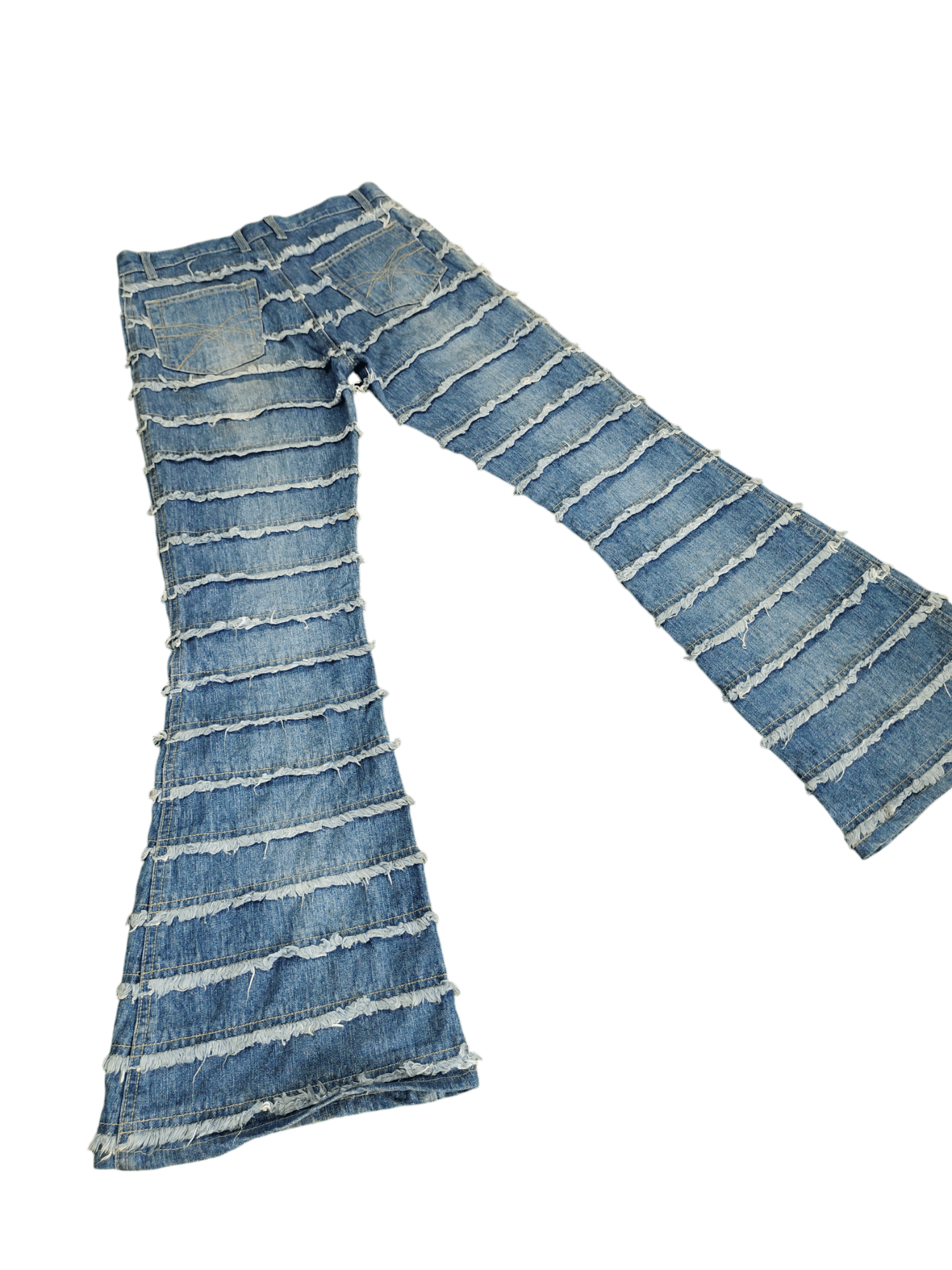 If Six Was Nine Flare Jeans F.T.S Hagi Patchwork Denim Bootcut Hysterics Sty Size US 27 - 15 Thumbnail