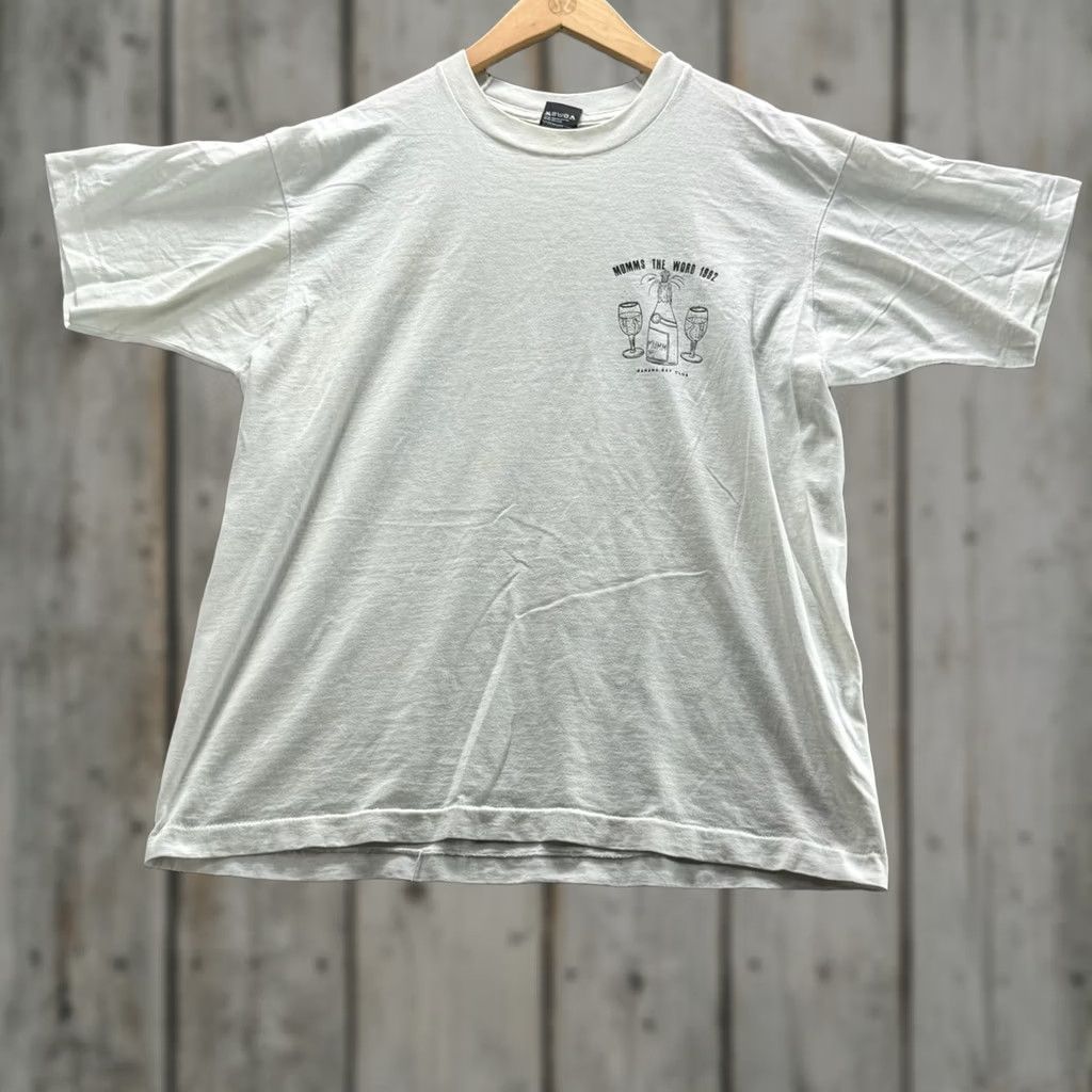 Vintage VINTAGE Screen Stars Best Shirt Mens XL White Mumm Champagne Graphic Tee Size US XL / EU 56 / 4 - 1 Thumbnail