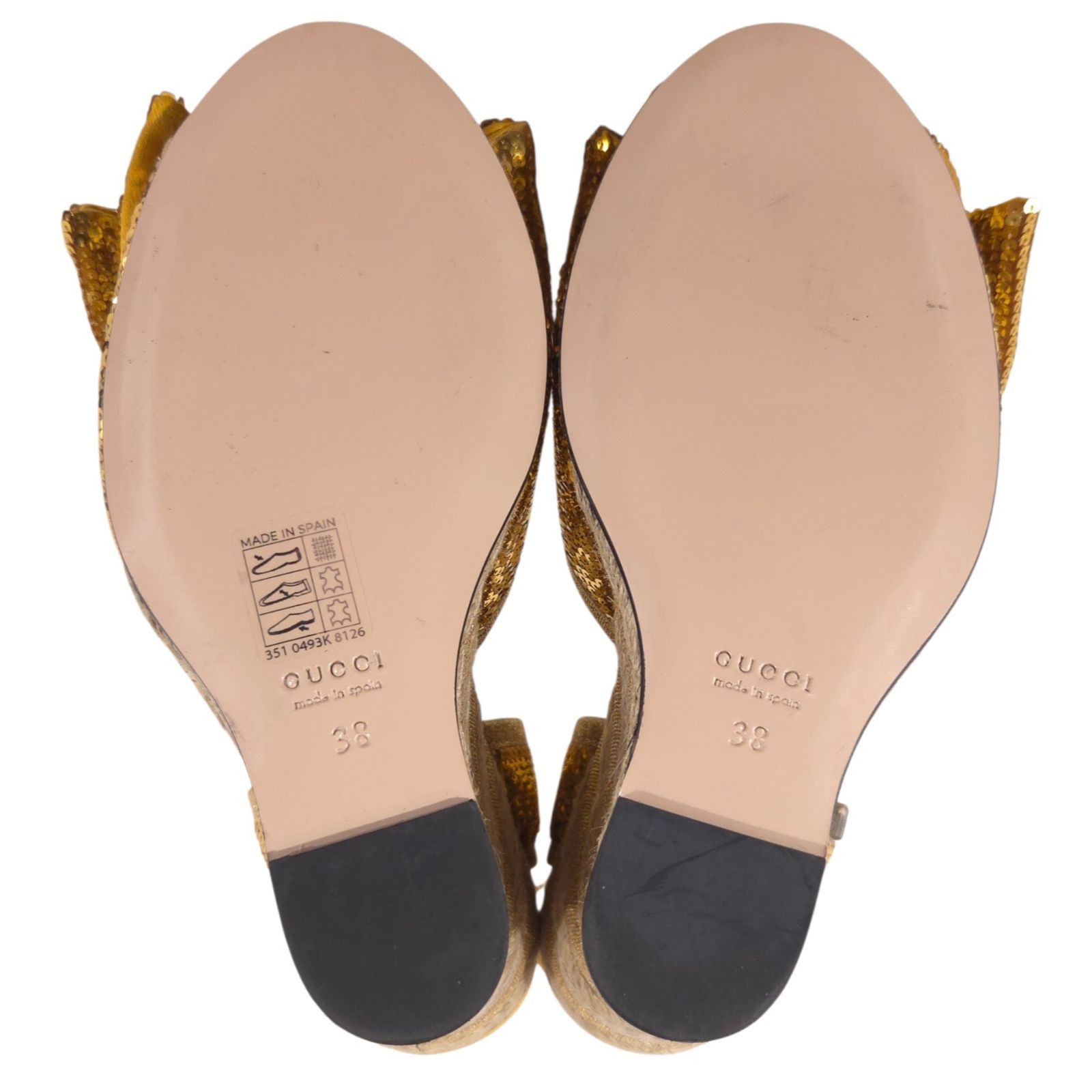 Gucci Gucci Sequin Bow Lace-Up Espadrille Wedge Sandals US 8 EU 38 Size US 8 / IT 38 - 8 Thumbnail