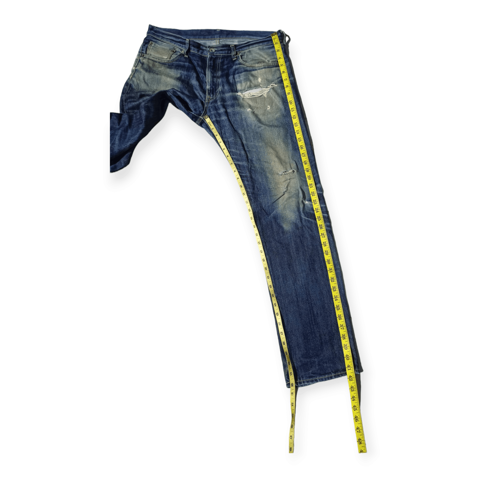 Uniqlo Vintage Uniqlo Selvedge Distressed Faded Jeans Size US 33 - 22 Thumbnail