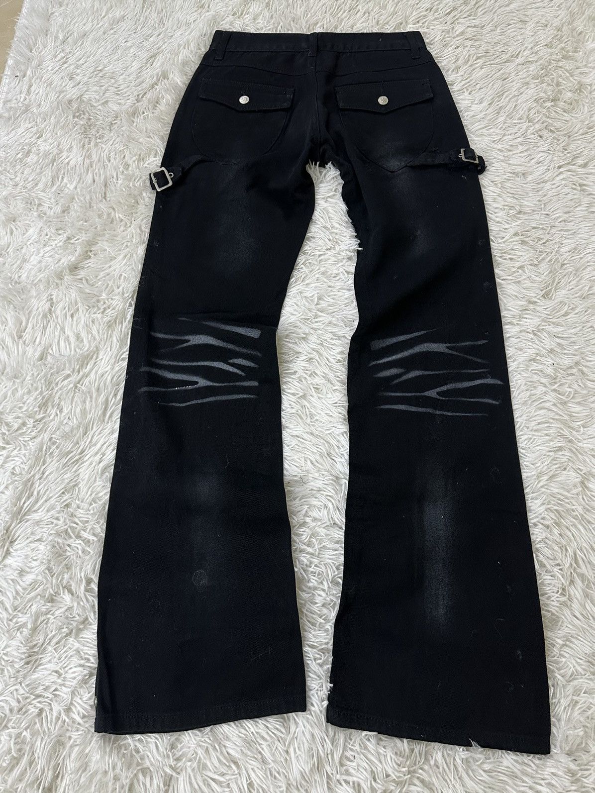 If Six Was Nine rare 2000s i6w9 BERNING SHO flare studded punk jeans Size US 30 / EU 46 - 8 Thumbnail