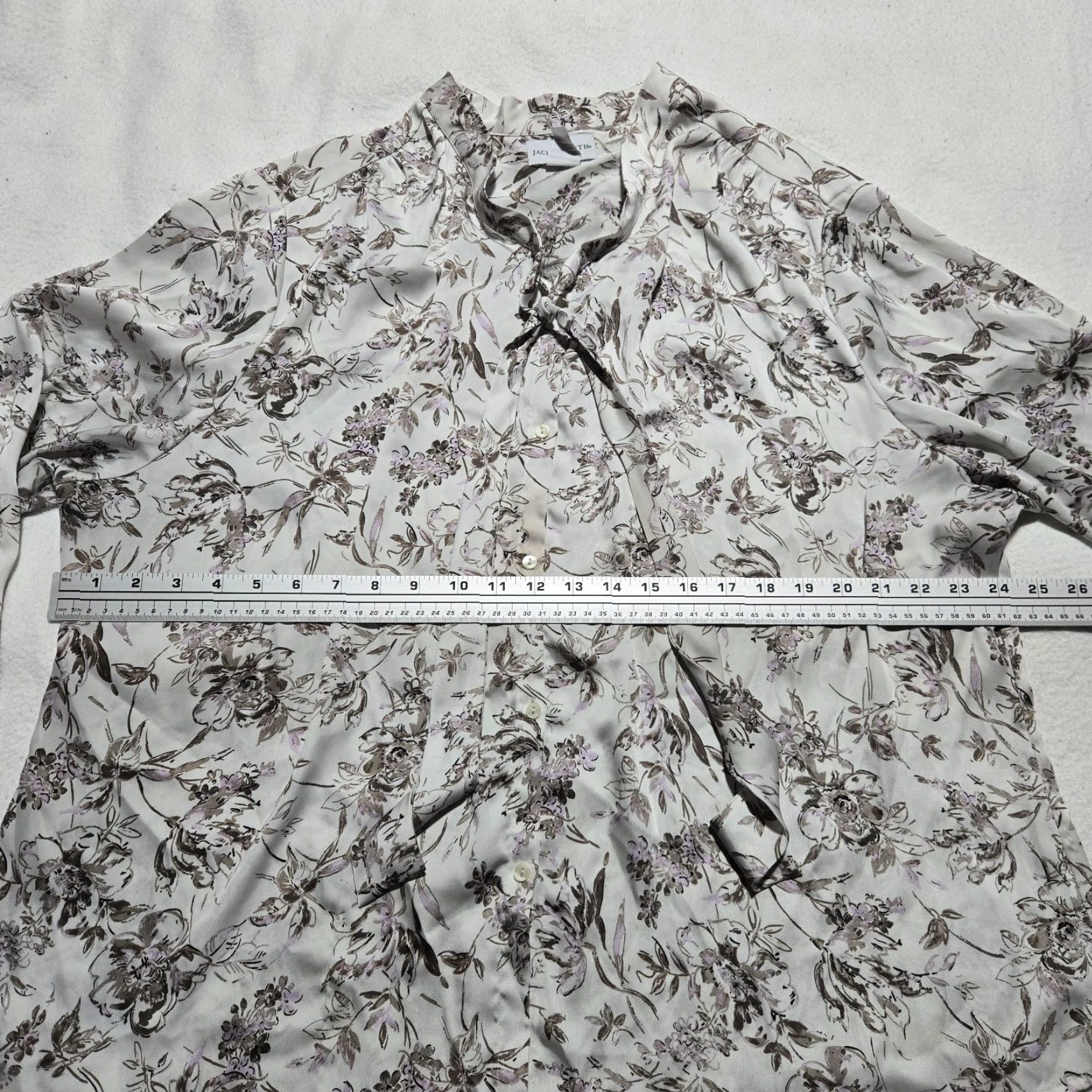 Vintage Jaclyn Smith Shirt Button Floral White Women's Plus Size 24W Size 4XL / US 24-26 - 4 Thumbnail