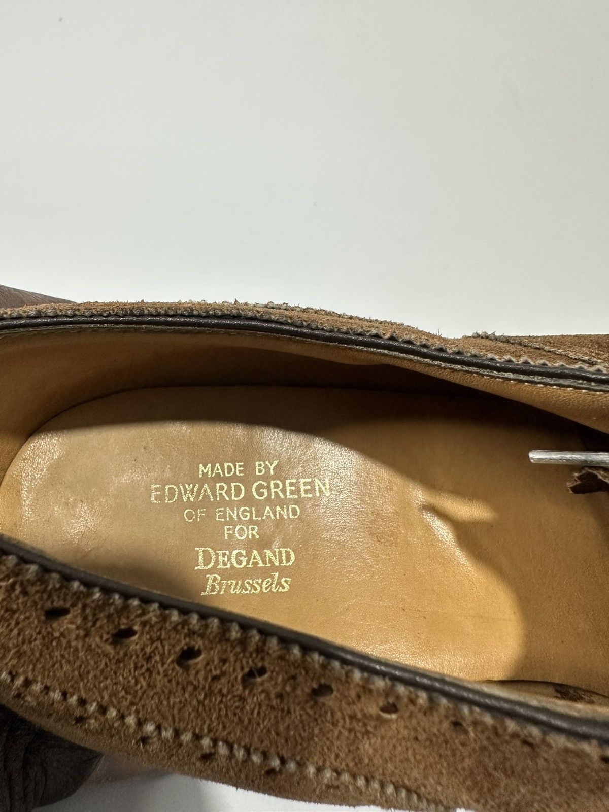 Edward Green Edward Green Brown Suede Oxford Brogue Lace Up Loafers Size US 7 / EU 40 - 6 Thumbnail