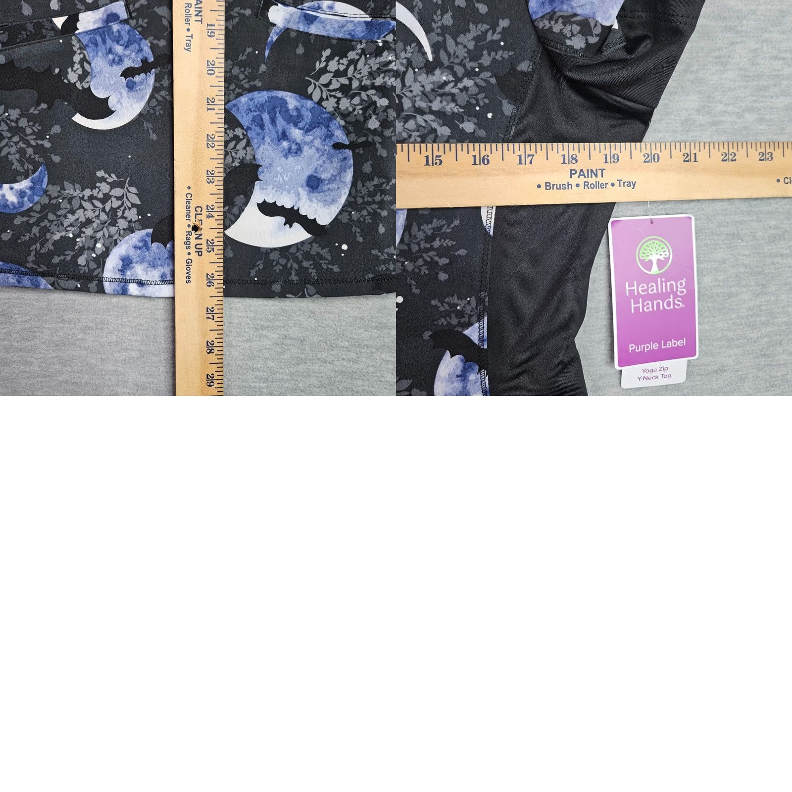 Vintage Healing Hands Y-neck Yoga Zip Wichket Moon Top Size M Women Black NEW Size US M / EU 48-50 / 2 - 8 Thumbnail