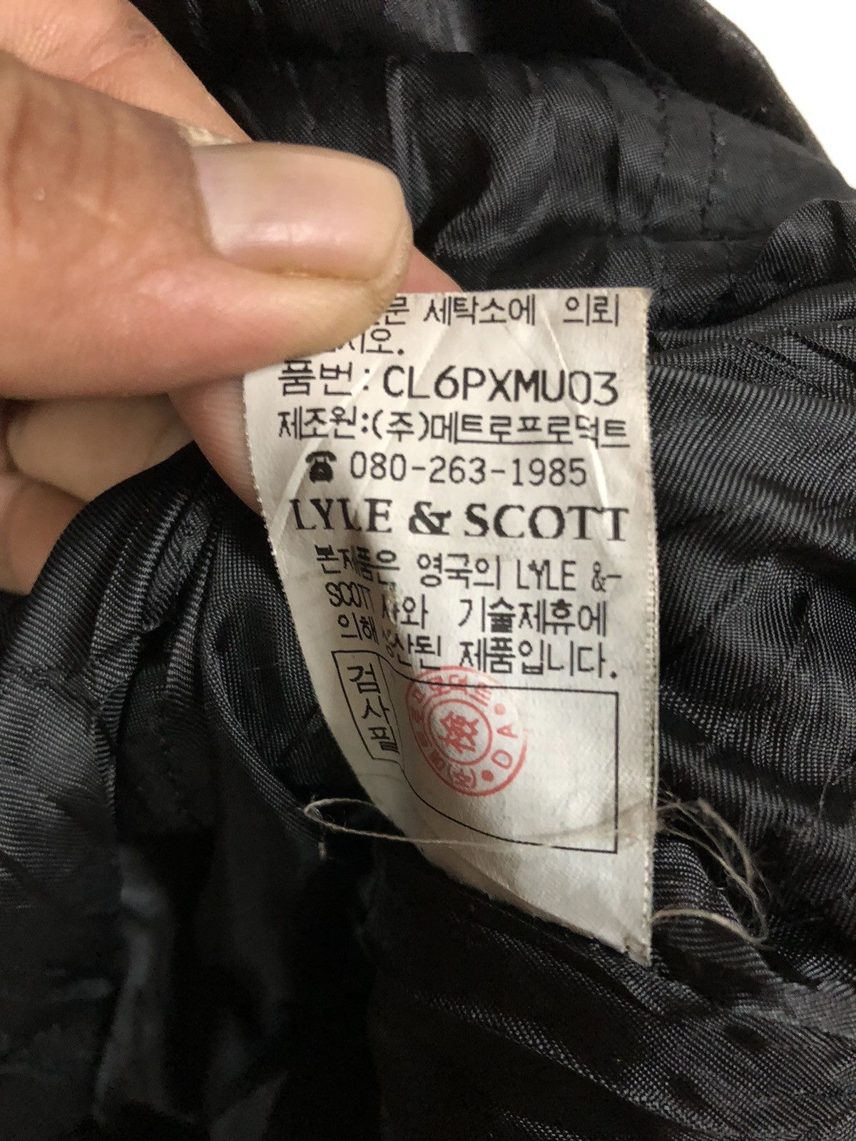 Designer × Lyle & Scott × Vintage Vintage 90’s Lyle & Schott Leather Jacket Zipper Size US M / EU 48-50 / 2 - 8 Thumbnail