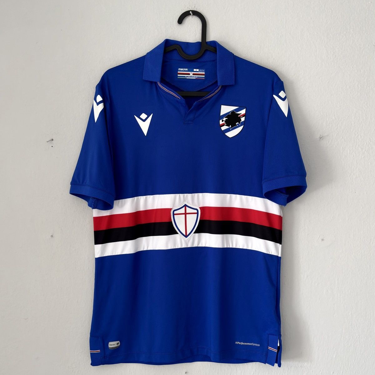 Macron 2020 2021 Sampdoria Italy Macron Soccer Jersey Shirt Tee Kit Size US S / EU 44-46 / 1 - 2 Thumbnail