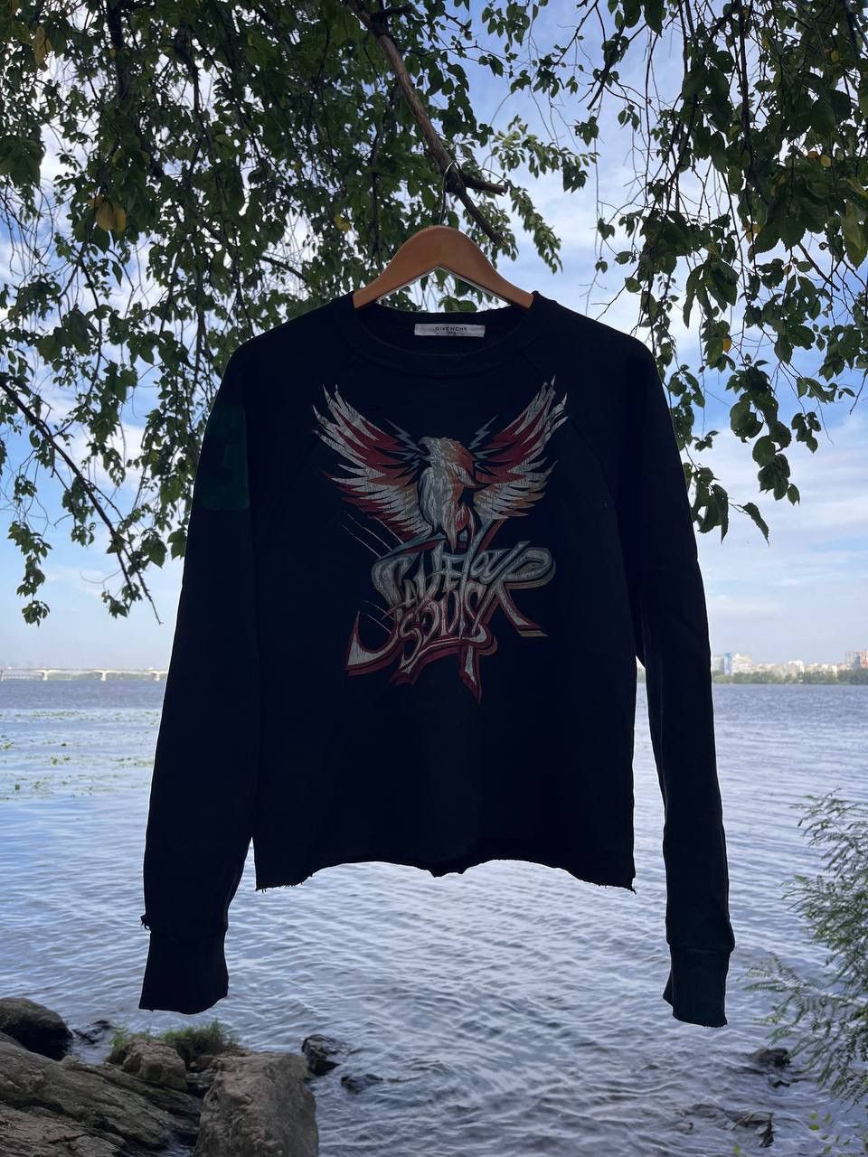 Givenchy RARE Underworld Death Psychedelic Silk Scarf Hoodie SS19 Grailed