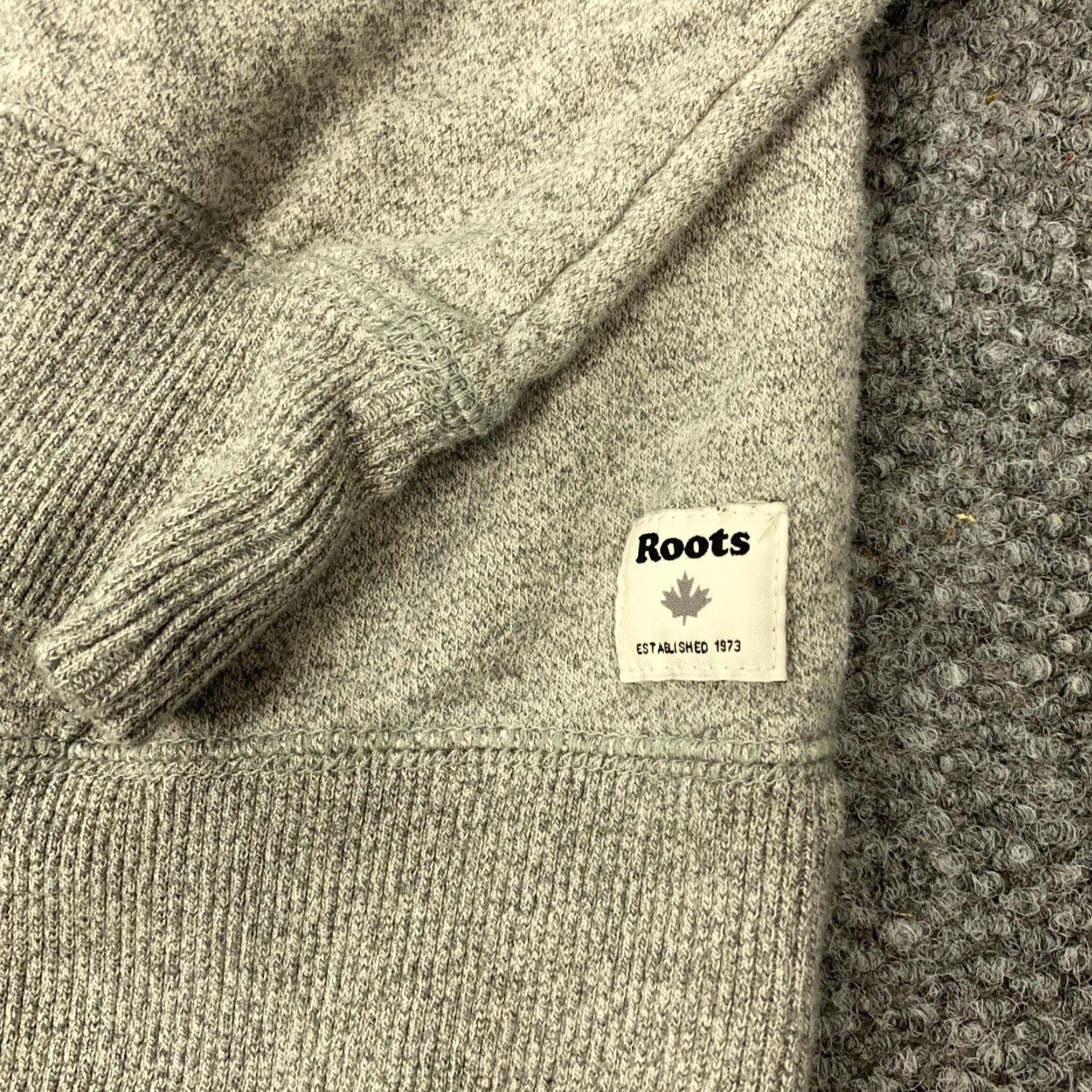 Roots VINTAGE Roots Zip Hoodie Mens Large Gray Sweatshirt Embroidered Sports Size US L / EU 52-54 / 3 - 3 Thumbnail