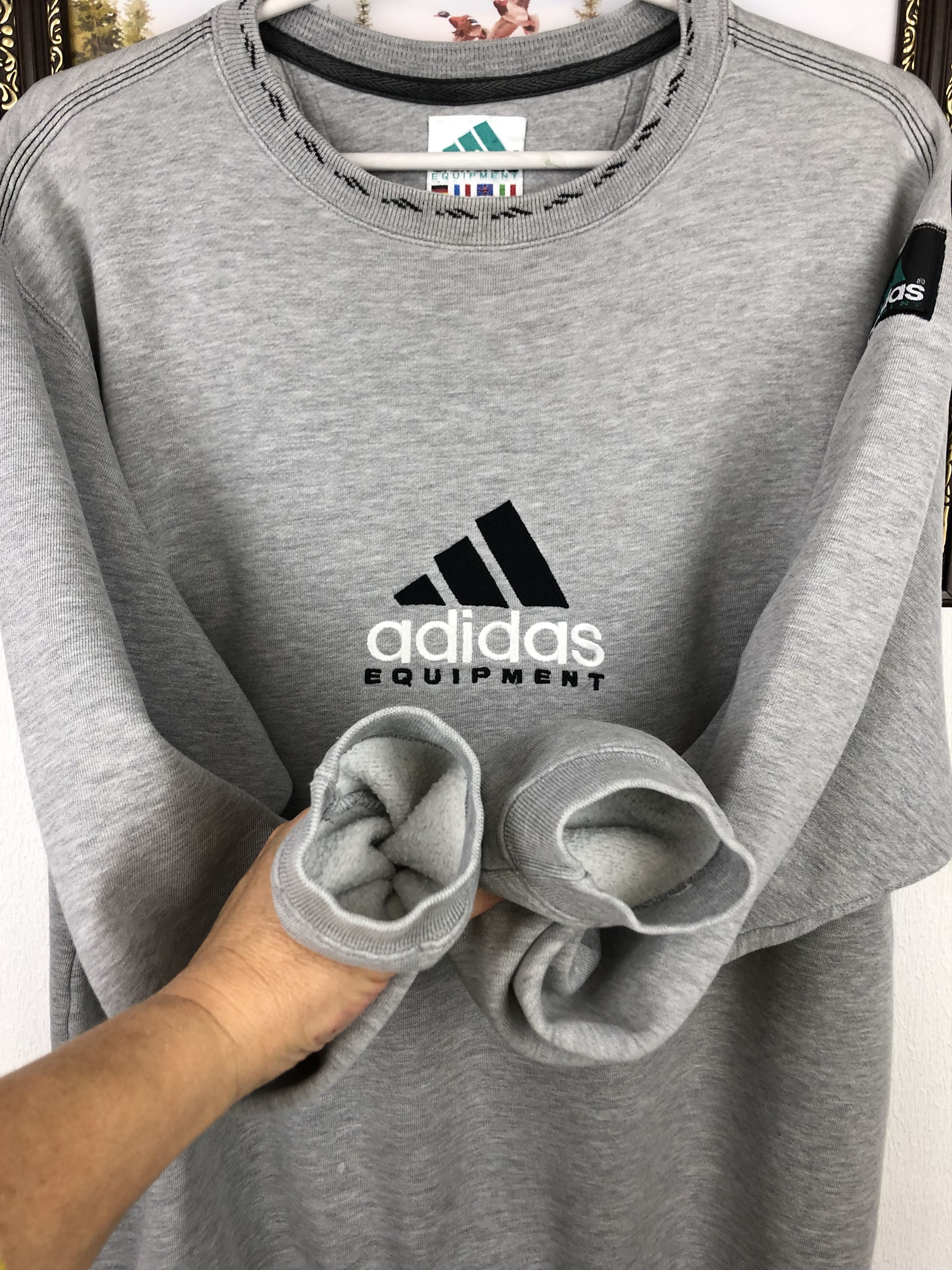 Adidas Vintage 90's Adidas Equipment Sweatshirt Big Logo Crewneck Size US M / EU 48-50 / 2 - 5 Thumbnail