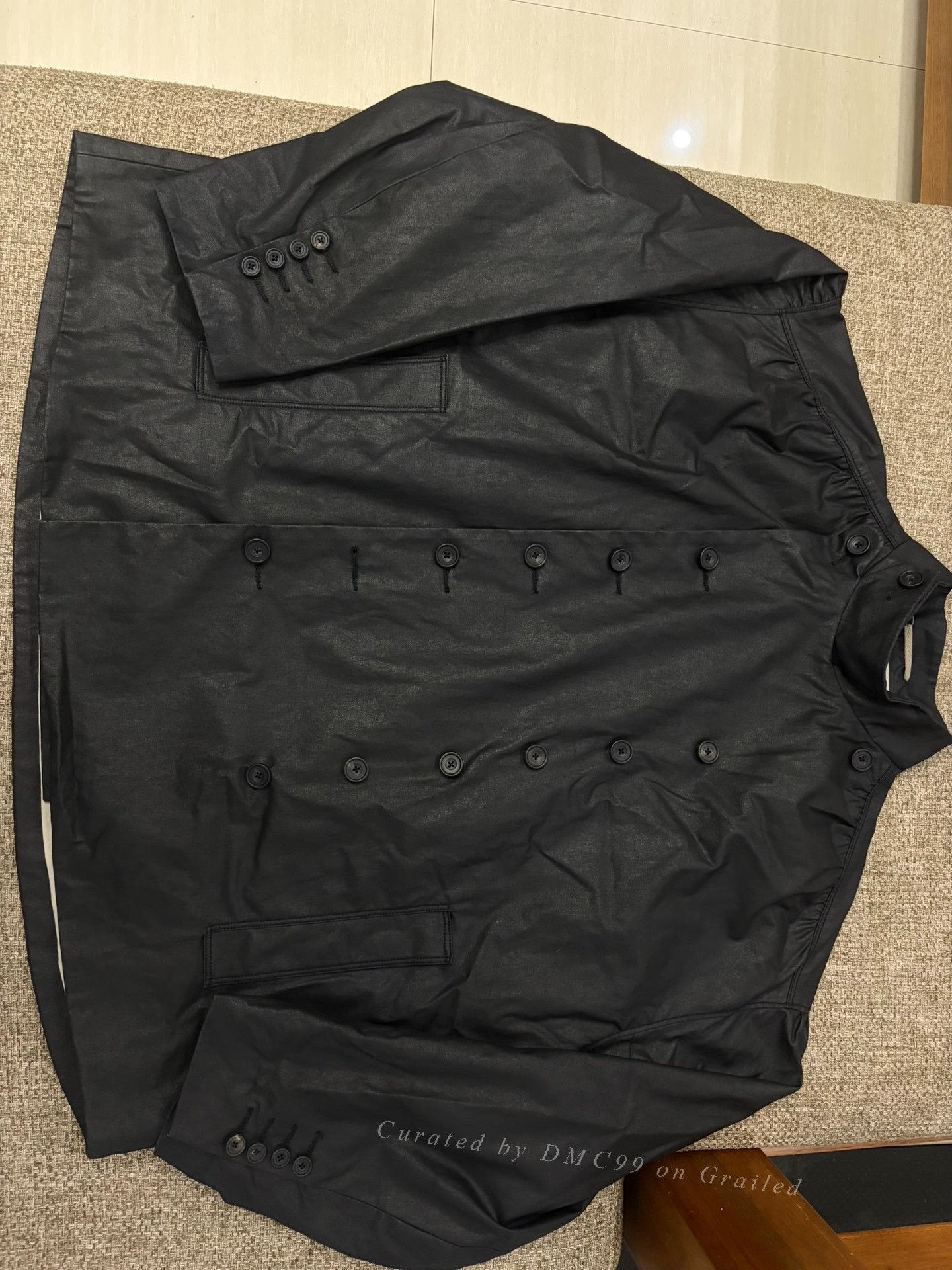 ato Wax Coated Matte Double-Breasted Trench Coat Size US M / EU 48-50 / 2 - 1 Thumbnail