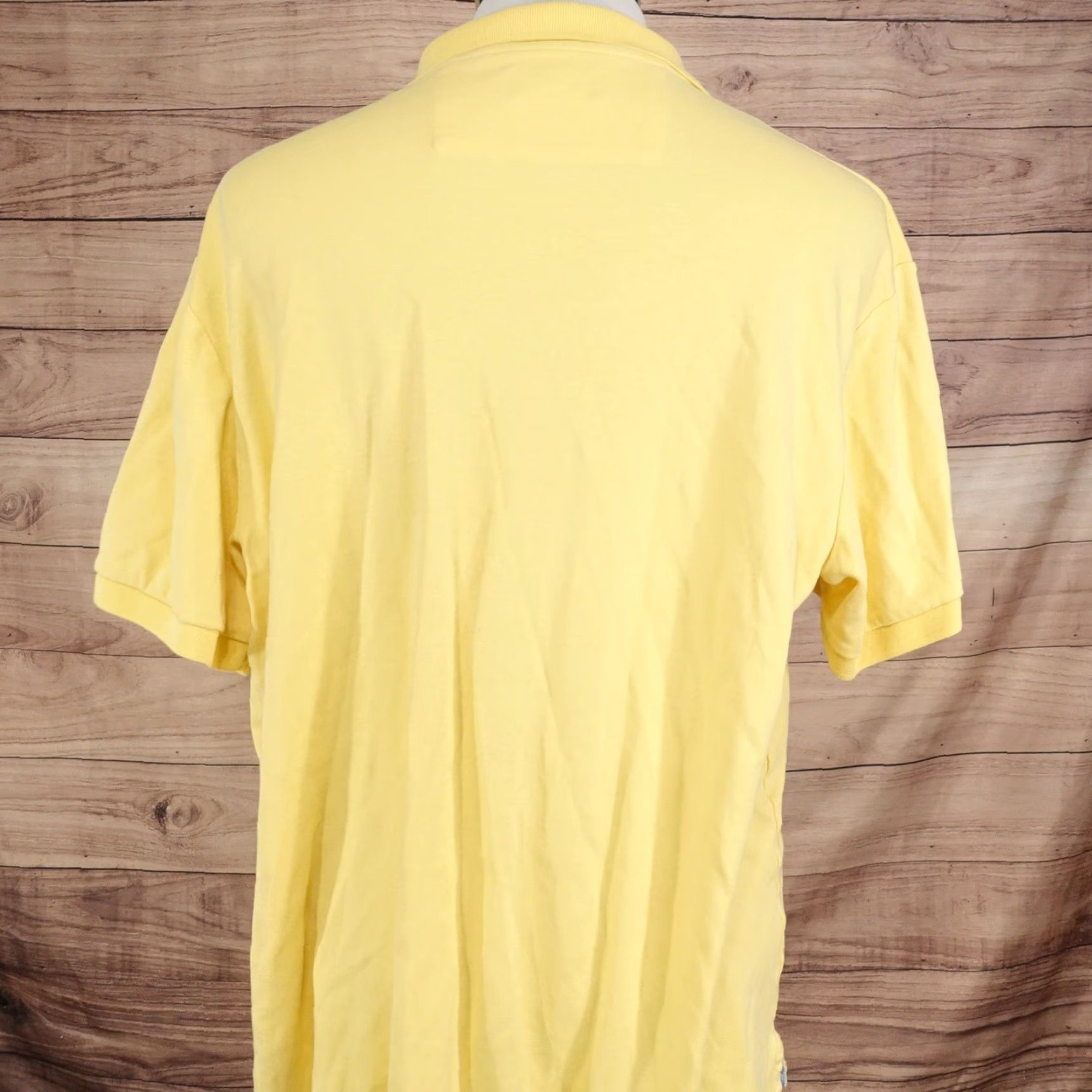 Chaps Chaps Polo Shirt Mens XL Yellow Solid 100% Cotton Logo Casual Knit Short Sleeve Size US XL / EU 56 / 4 - 4 Thumbnail