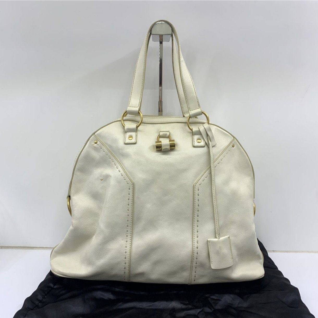 Yves Saint Laurent YSL rive gauche Muse Iconic Bag Large White Leather Size ONE SIZE - 1 Thumbnail