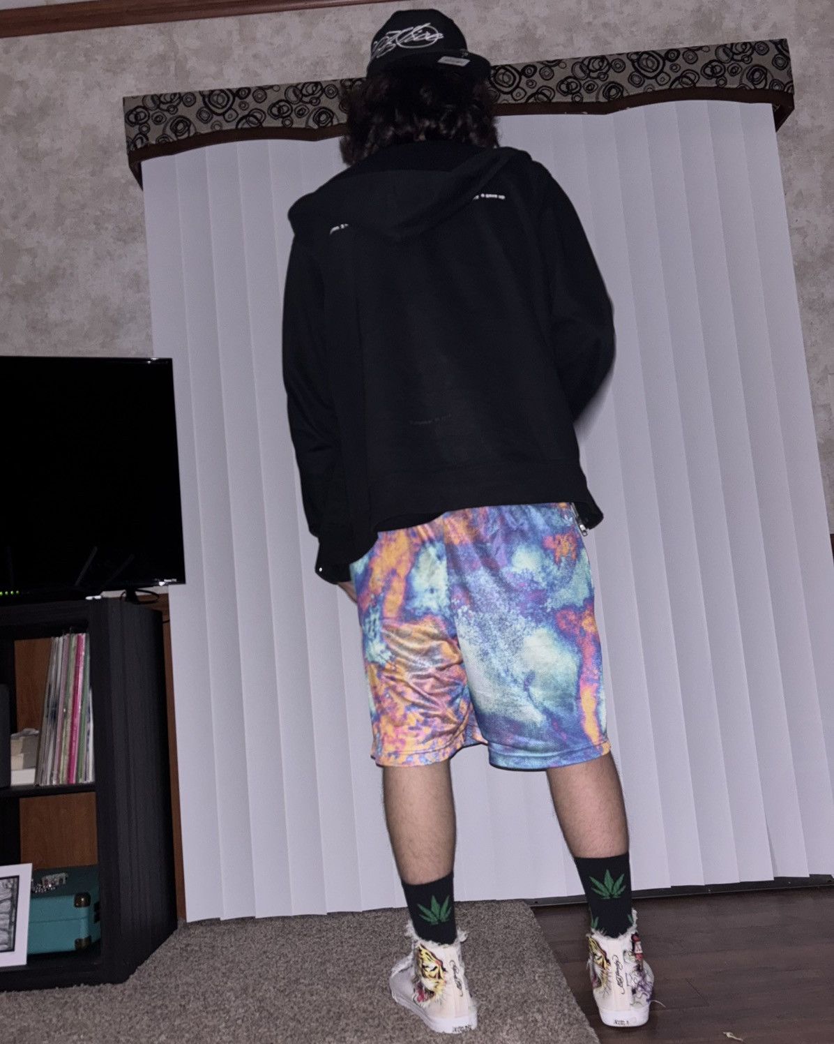 Adidas Adidas Multicolor Galaxy Mesh Shorts XL — Y2K Streetwear Size US 32 / EU 48 - 2 Thumbnail