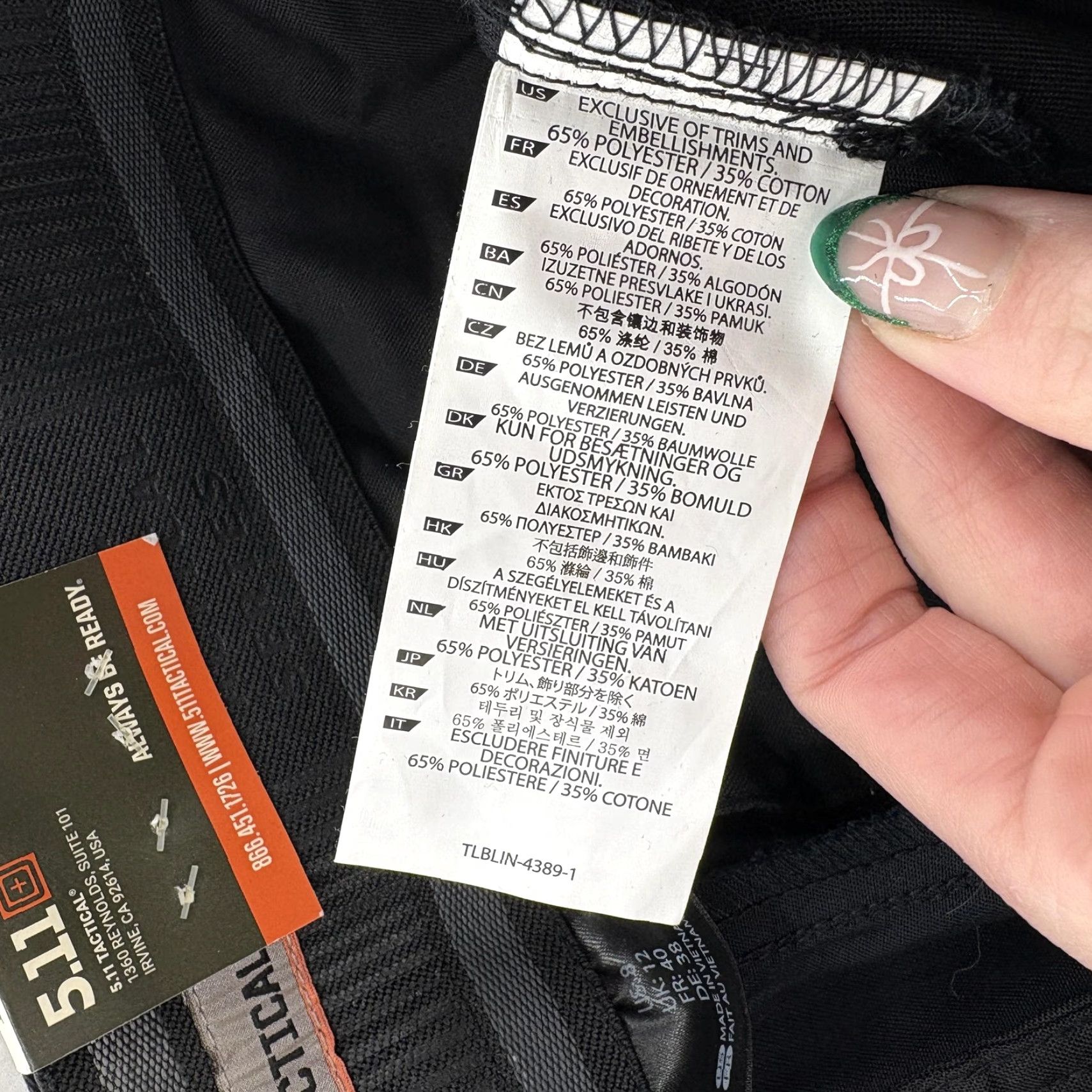 Vintage 5.11 Tactical A-Class PDU Twill Pants Womens 8 Black Straight Fit Unhemmed Work Pants Size 30" / US 8 / IT 44 - 6 Thumbnail
