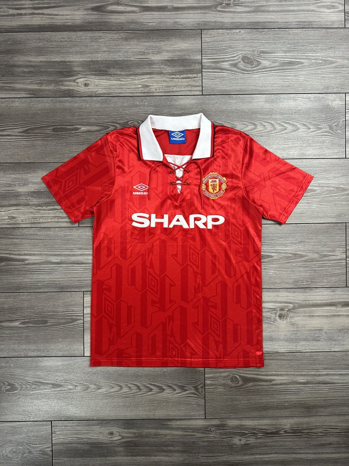 Umbro Rare Vintage Manchester United Sharp 92/93 Umbro Soccer Kit Size US M / EU 48-50 / 2 - 1 Thumbnail