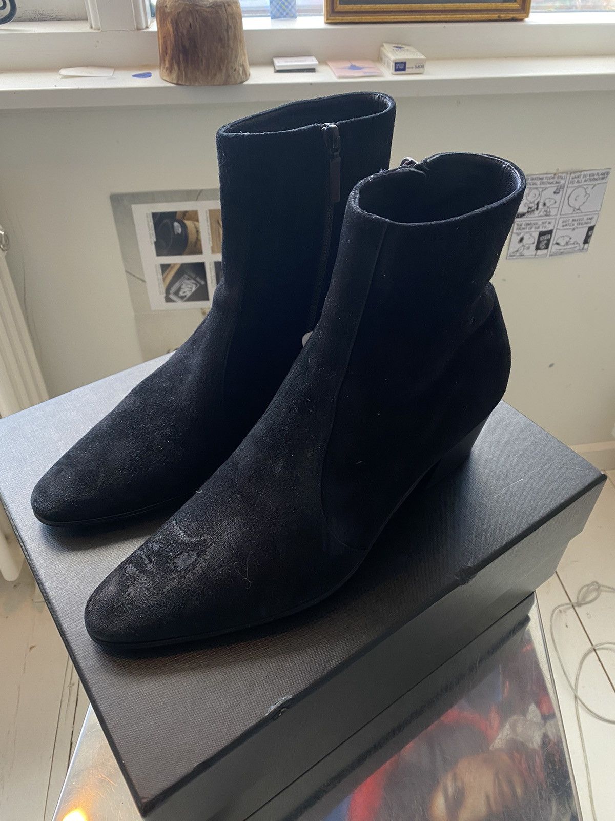 Vassili 60 black velvet Chelsea boot Saint Laurent Vassili boots 60mm black velvet main image 4