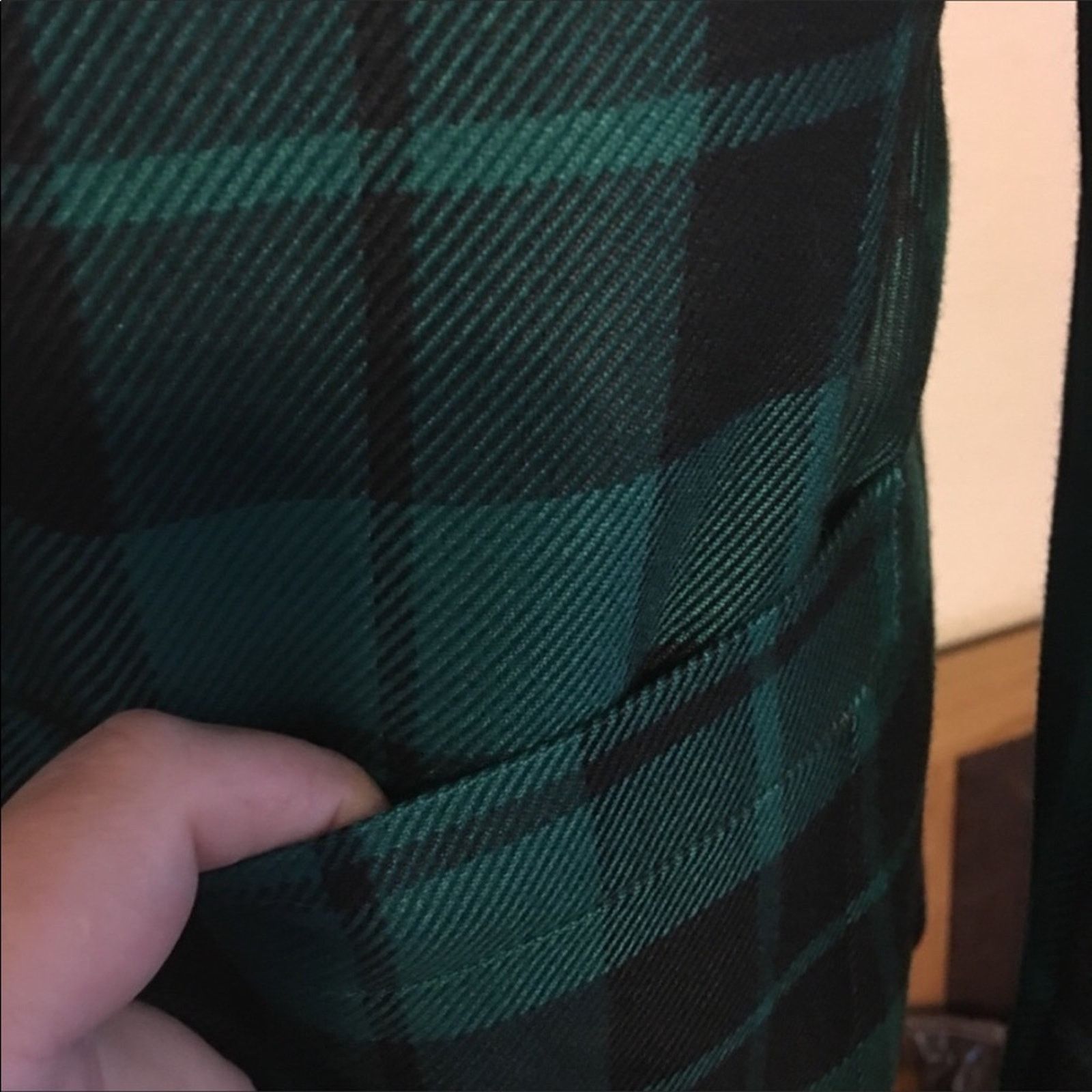 Vintage Vintage Kasper ASL green plaid button front blazer Size L / US 10 / IT 46 - 7 Thumbnail