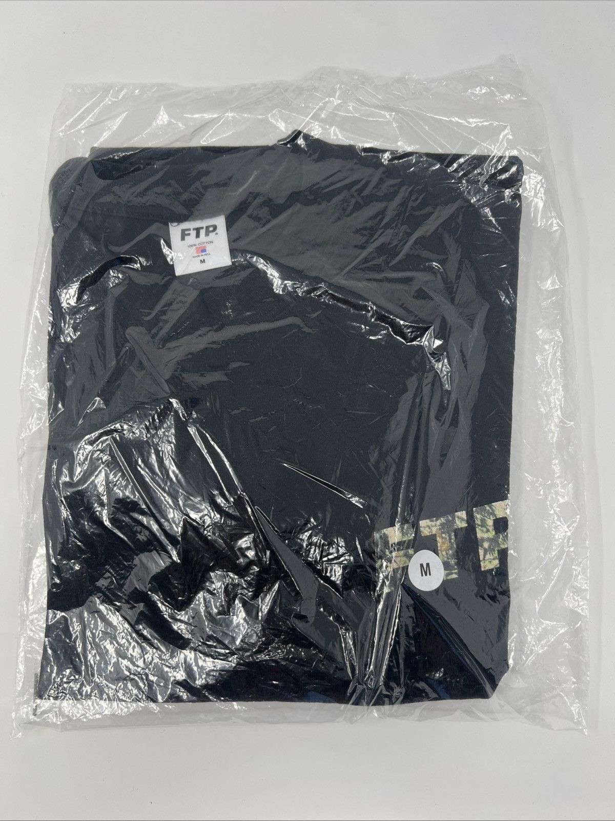 M FTP Tree Camo Logo Tee in Black