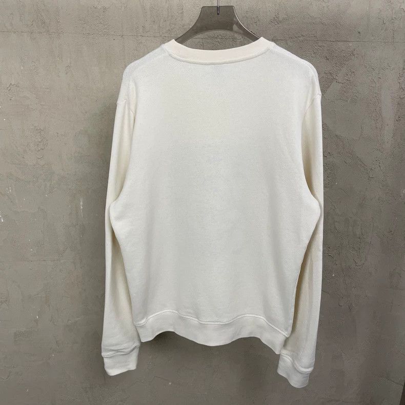 Loewe loewe Beige embroidered logo round-neck sweatshirt 2506-Nex Size US M / EU 48-50 / 2 - 2 Thumbnail