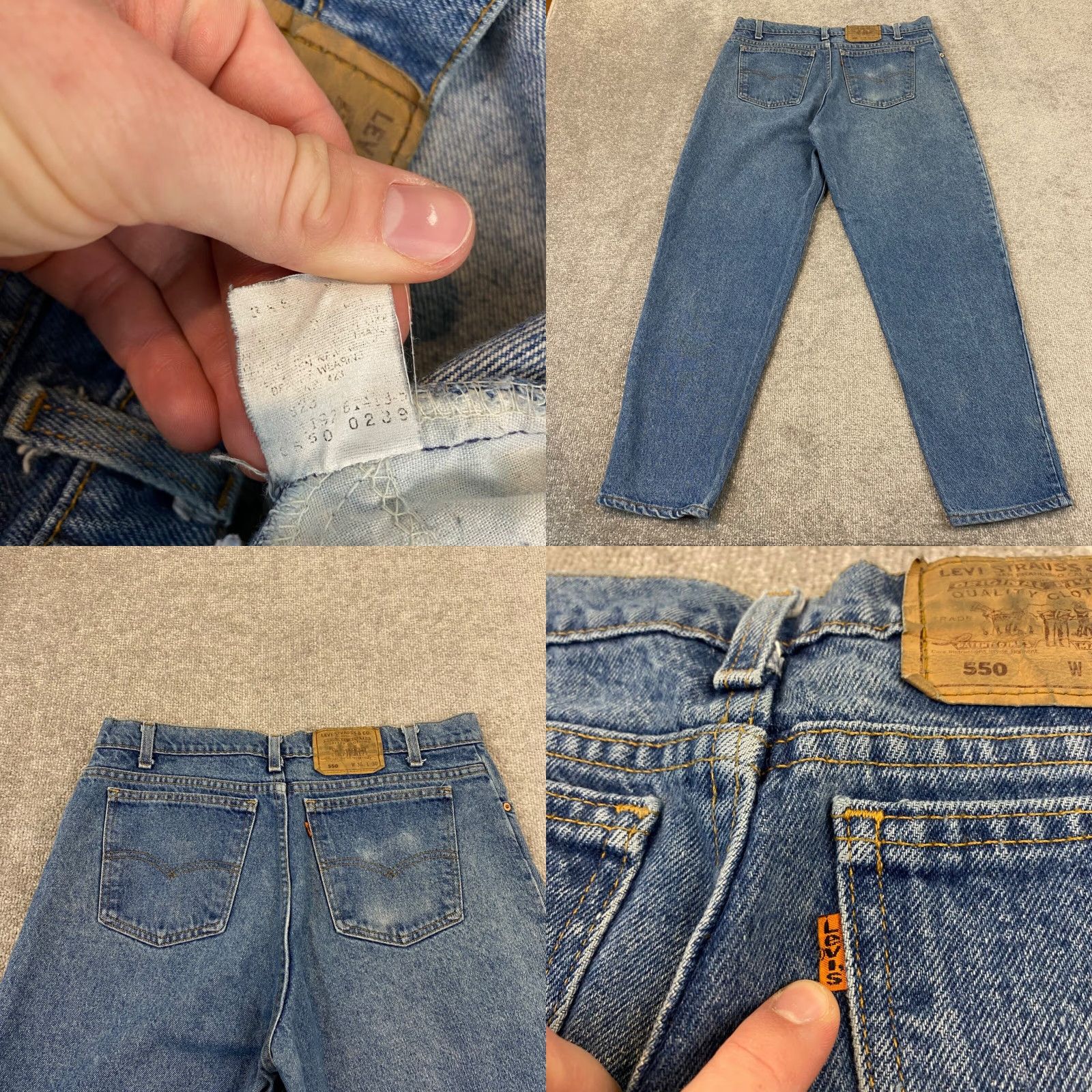 Levi's LEVI'S 550 Jeans Mens 36x30 Blue Light Wash Denim 90s Vintage Straight Pants Size US 36 / EU 52 - 8 Thumbnail