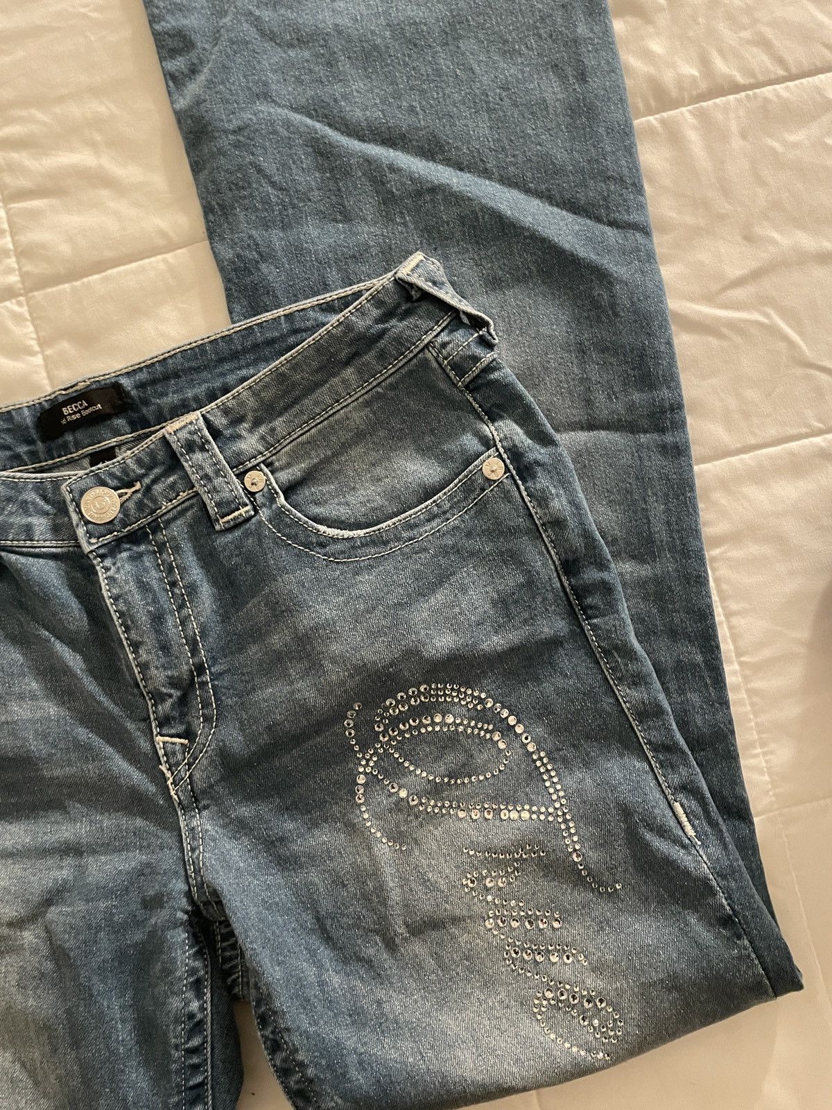 True Religion True Religion Bootcut Jeans with Rhinestones Size 31" - 3 Thumbnail