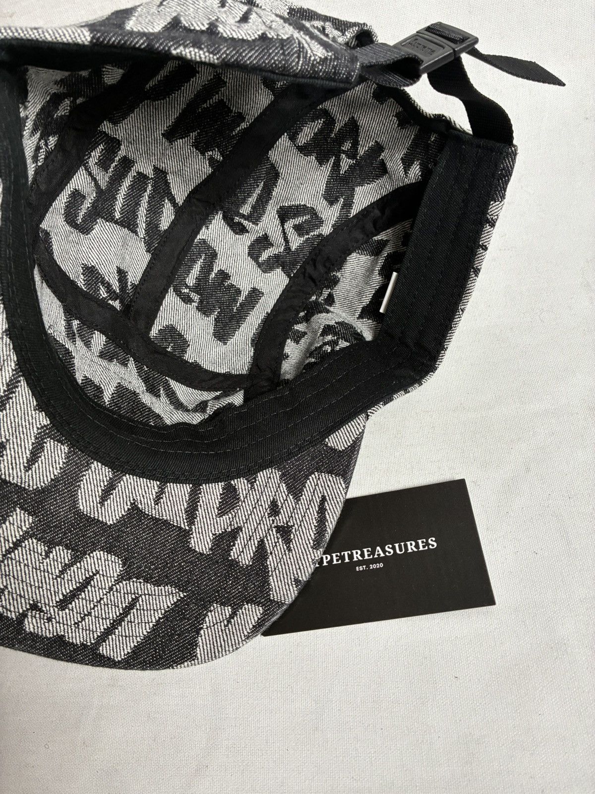 Supreme Supreme Fat Tip Jacquard Denim Box Logo Hat Size ONE SIZE - 4 Thumbnail