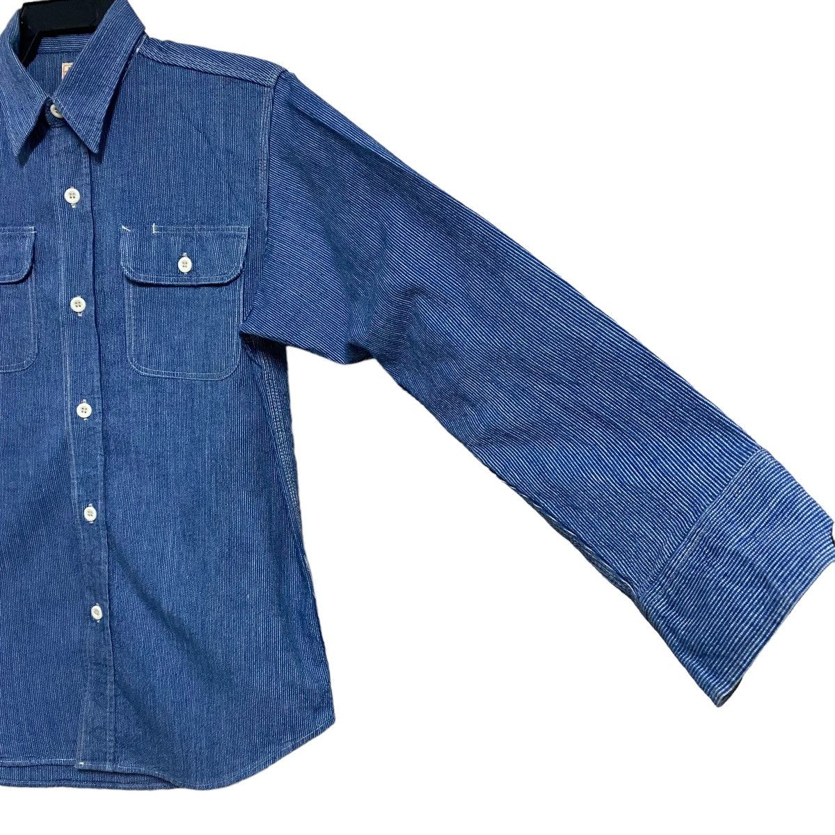 Sugar Cane Sugar Cane Pinstriped Wabash Indigo Denim Button Up Size US S / EU 44-46 / 1 - 9 Thumbnail