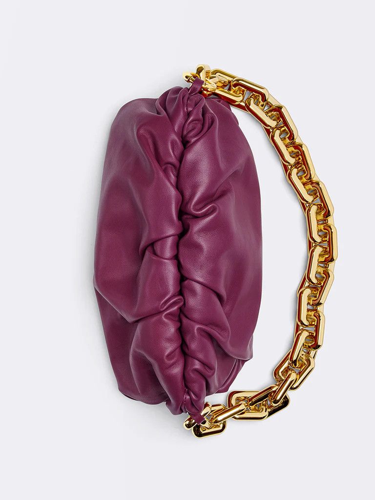 Bottega Veneta o1mle0325 Size: OS / Teen Chain Pouch in Burgundy Size ONE SIZE - 4 Thumbnail