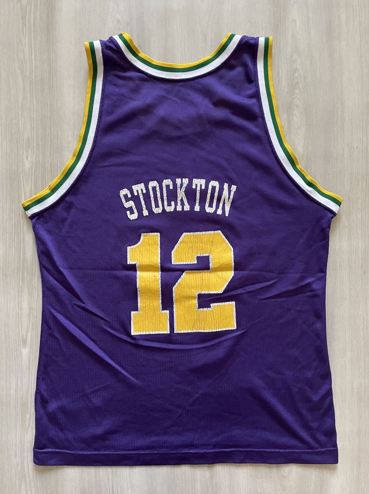 Champion × Vintage Vintage Champion Utah Jazz Jersey Stockton #12 Sz 40 USA Size US M / EU 48-50 / 2 - 5 Thumbnail