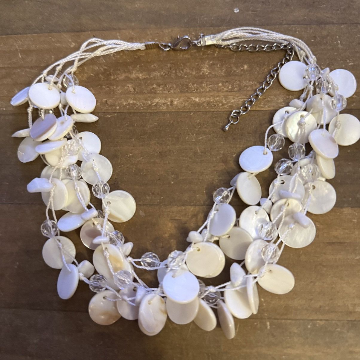Other Multi strand mother of pearl discs necklace Size ONE SIZE - 2 Thumbnail