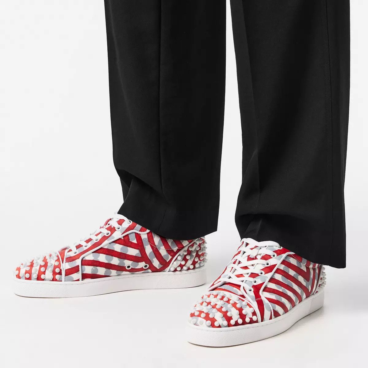 Christian Louboutin os11x0126 Spike Low-Top Sneakers in Multicolor Size US 10 / EU 43 - 3 Thumbnail